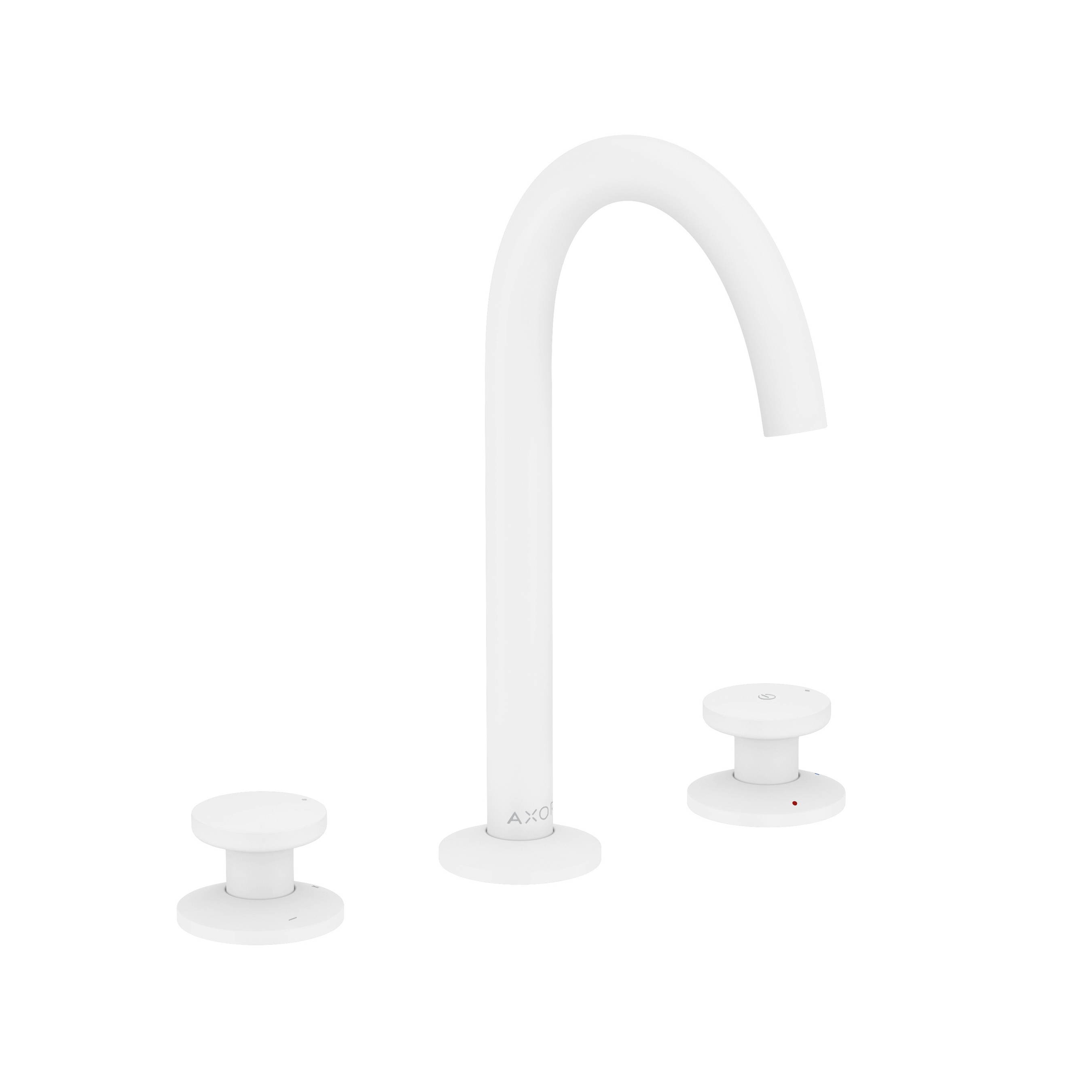 AXOR One 3-hole basin mixer Select 170 with push-open waste set | matt white
