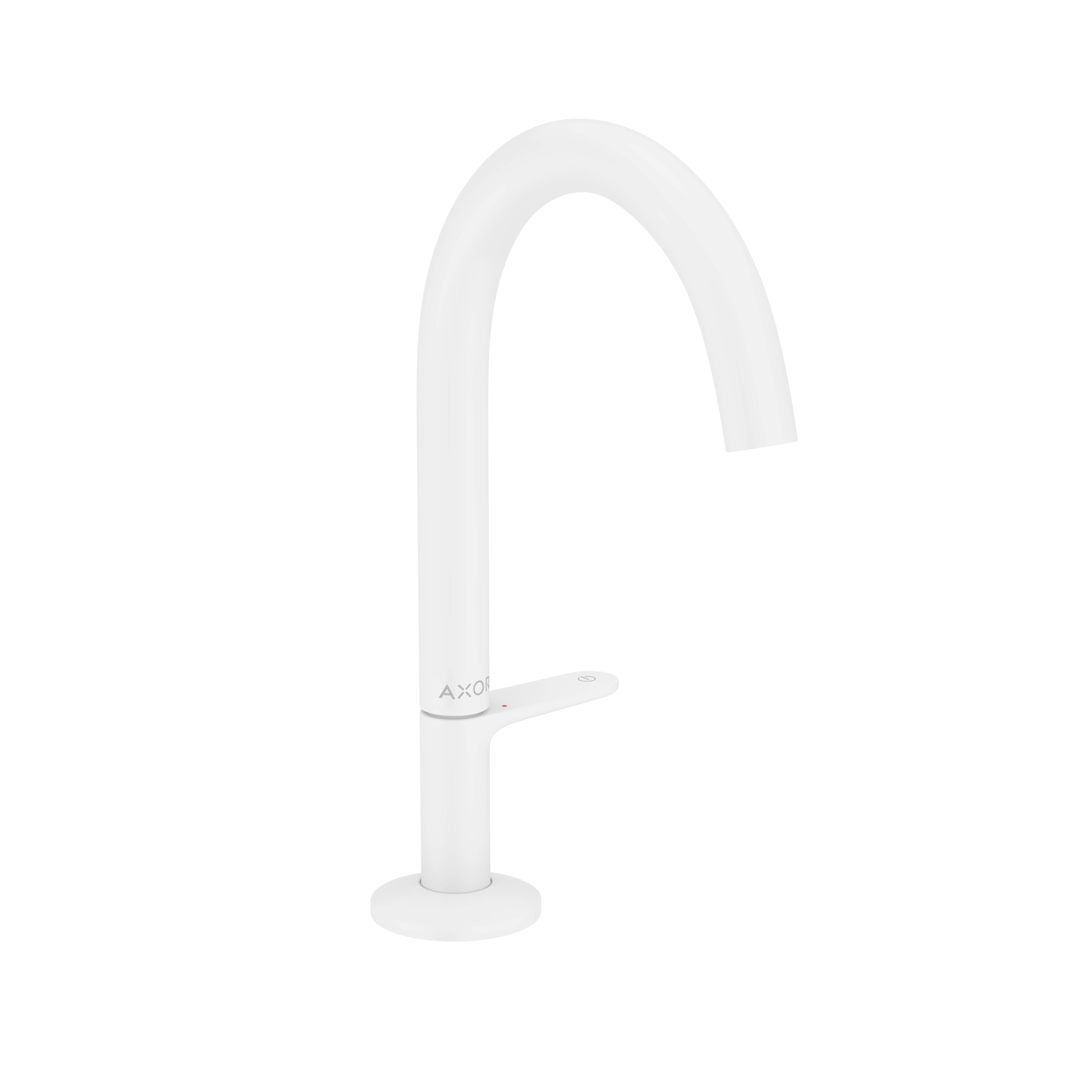 AXOR One Basin mixer Select 170 with push-open waste set | matt white