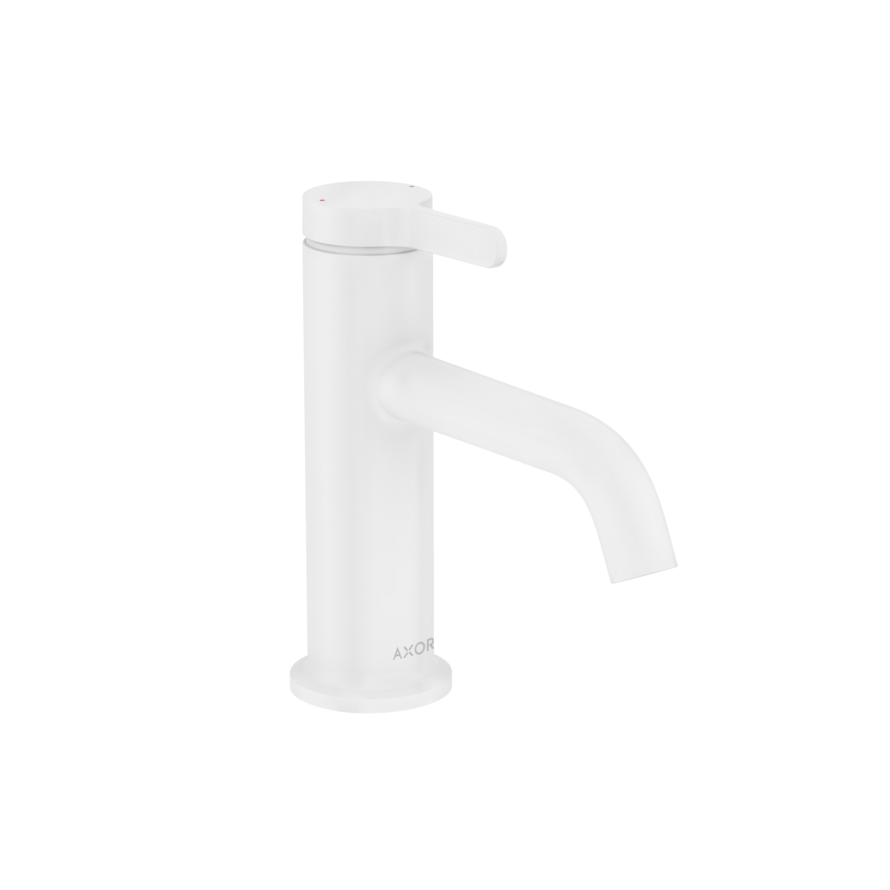 AXOR One Single lever basin mixer 70 with lever handle and waste set | matt white