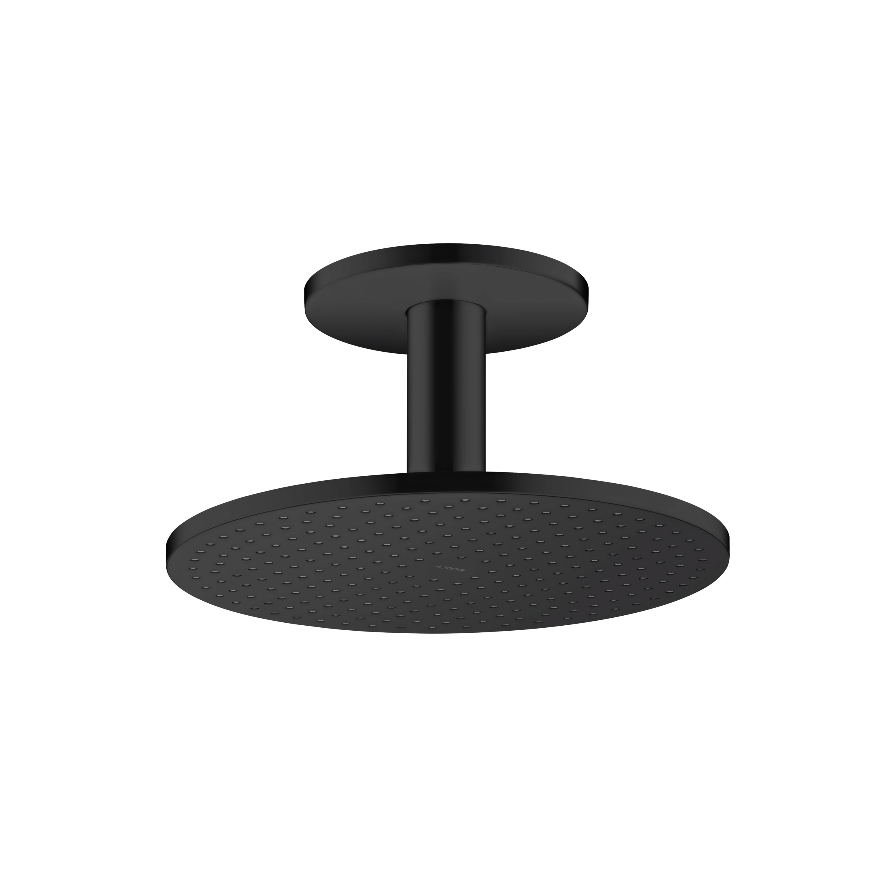 Display product AXOR ShowerSolutions Overhead shower 300 1jet with ceiling connection | matt black from manufacturer AXOR