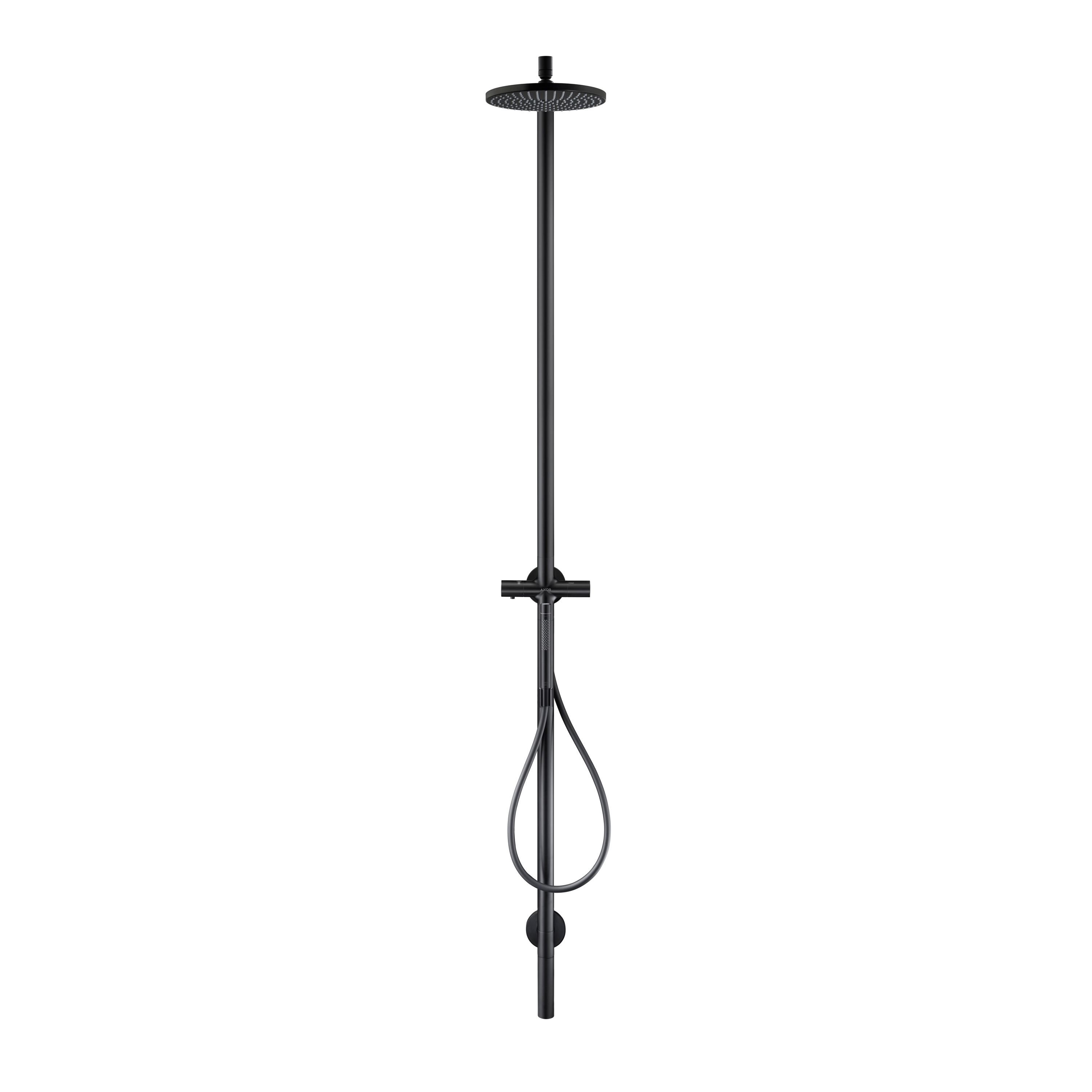 Mostrar el producto AXOR Starck
Columna de ducha Nature Shower con ducha fija 240 1jet | Negro mate del fabricante AXOR