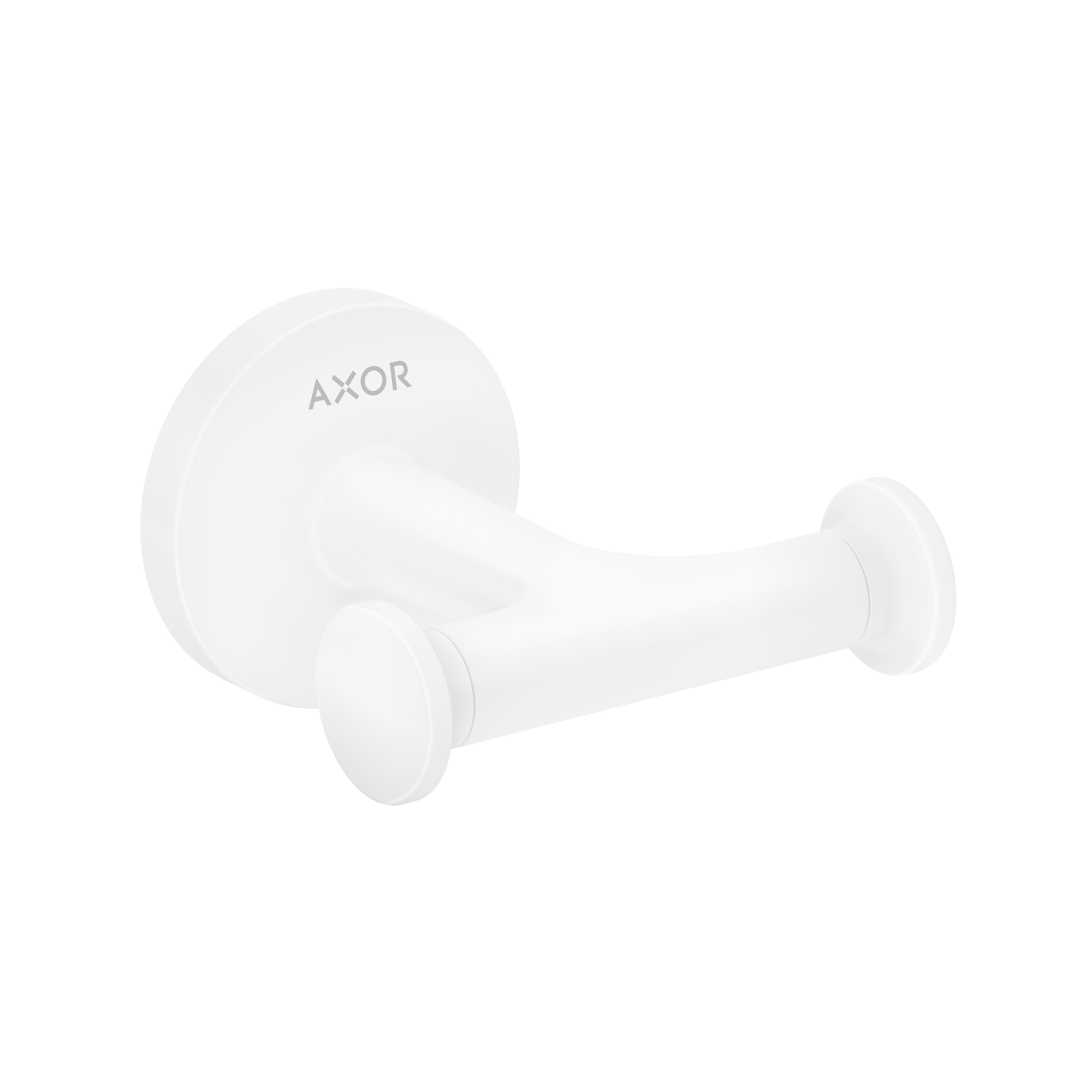 Display product AXOR Universal Circular Accessories Towel hook double | matt white from manufacturer AXOR