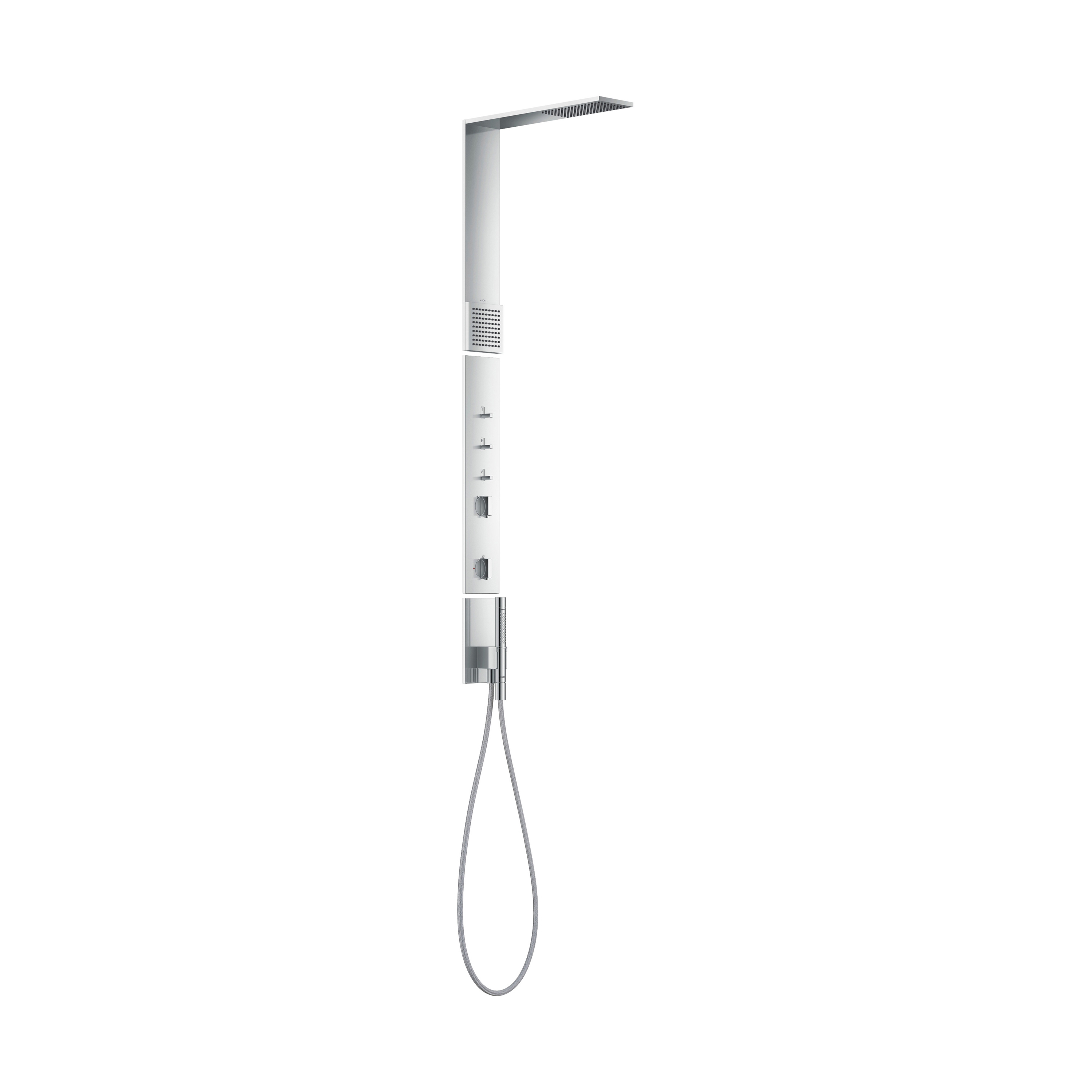 AXOR ShowerComposition Panel de ducha con termostato, ducha fija 110/120 1jet y ducha de cervicales