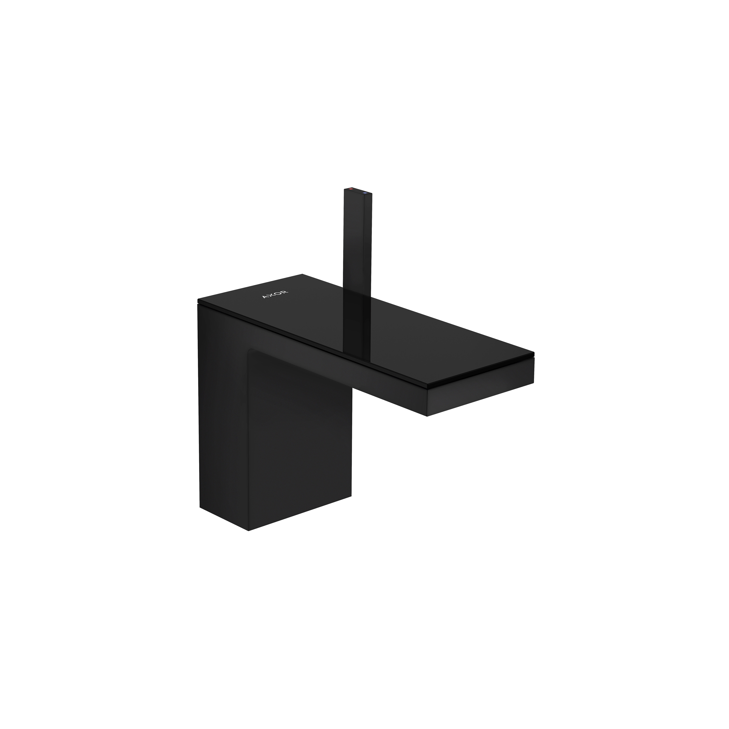 Display product AXOR MyEdition Single lever basin mixer 110 with push-open waste set | matt black from manufacturer AXOR