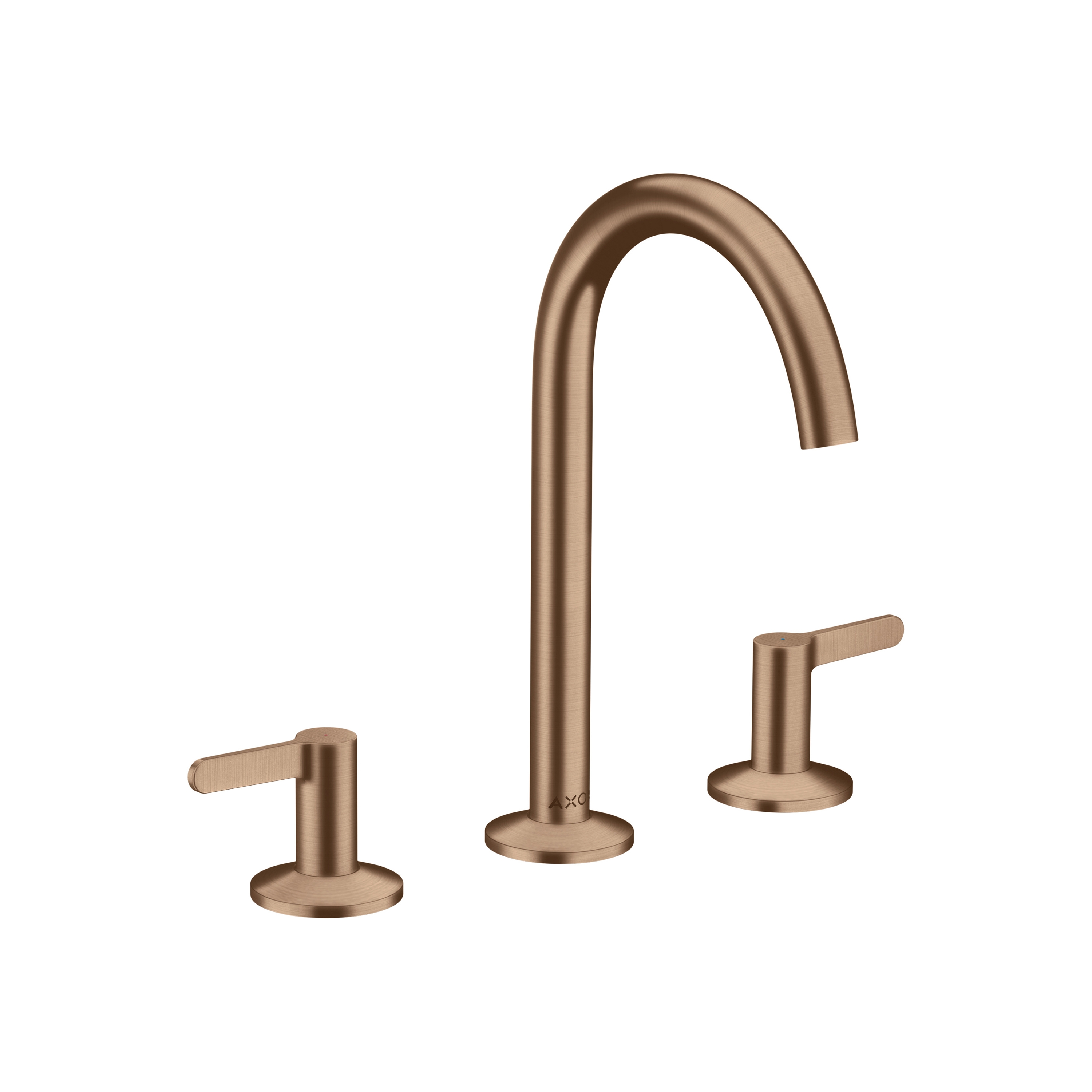 AXOR One 3-hole basin mixer 170 with push-open waste set | Brushed Red Gold