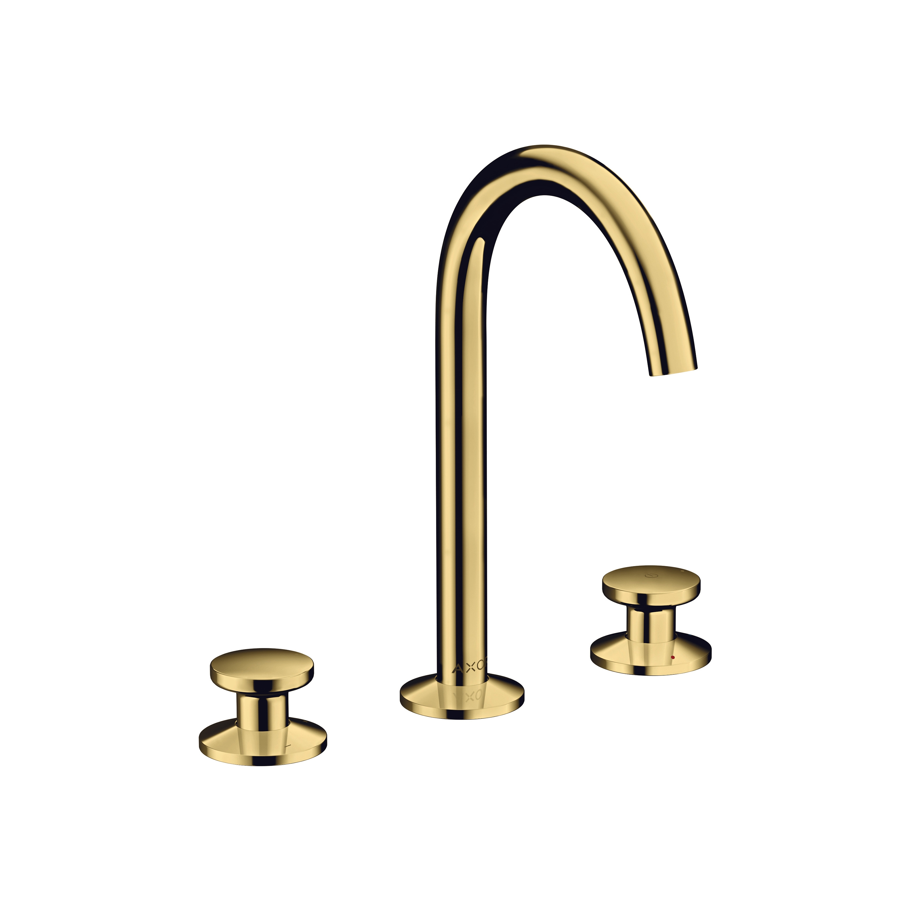 AXOR One Miscelatore lavabo 3 fori Select 170 con piletta push-open | Oro Lucido