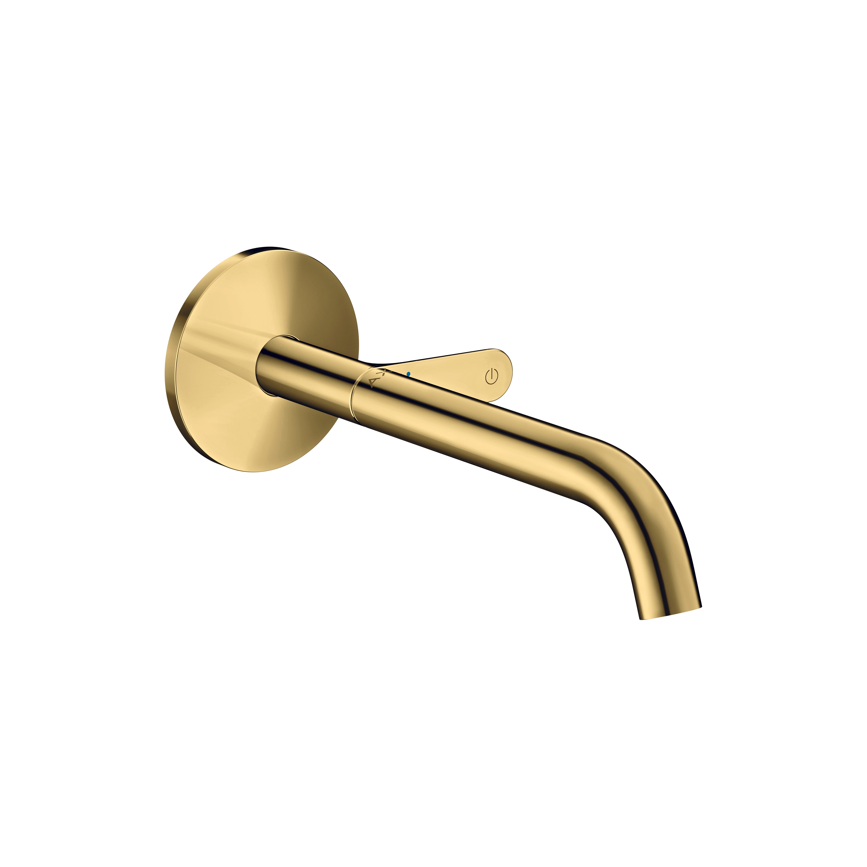 AXOR One Mitigeur de lavabo Select encastré mural, bec 220 mm, bonde à écoulement libre | Aspect doré poli