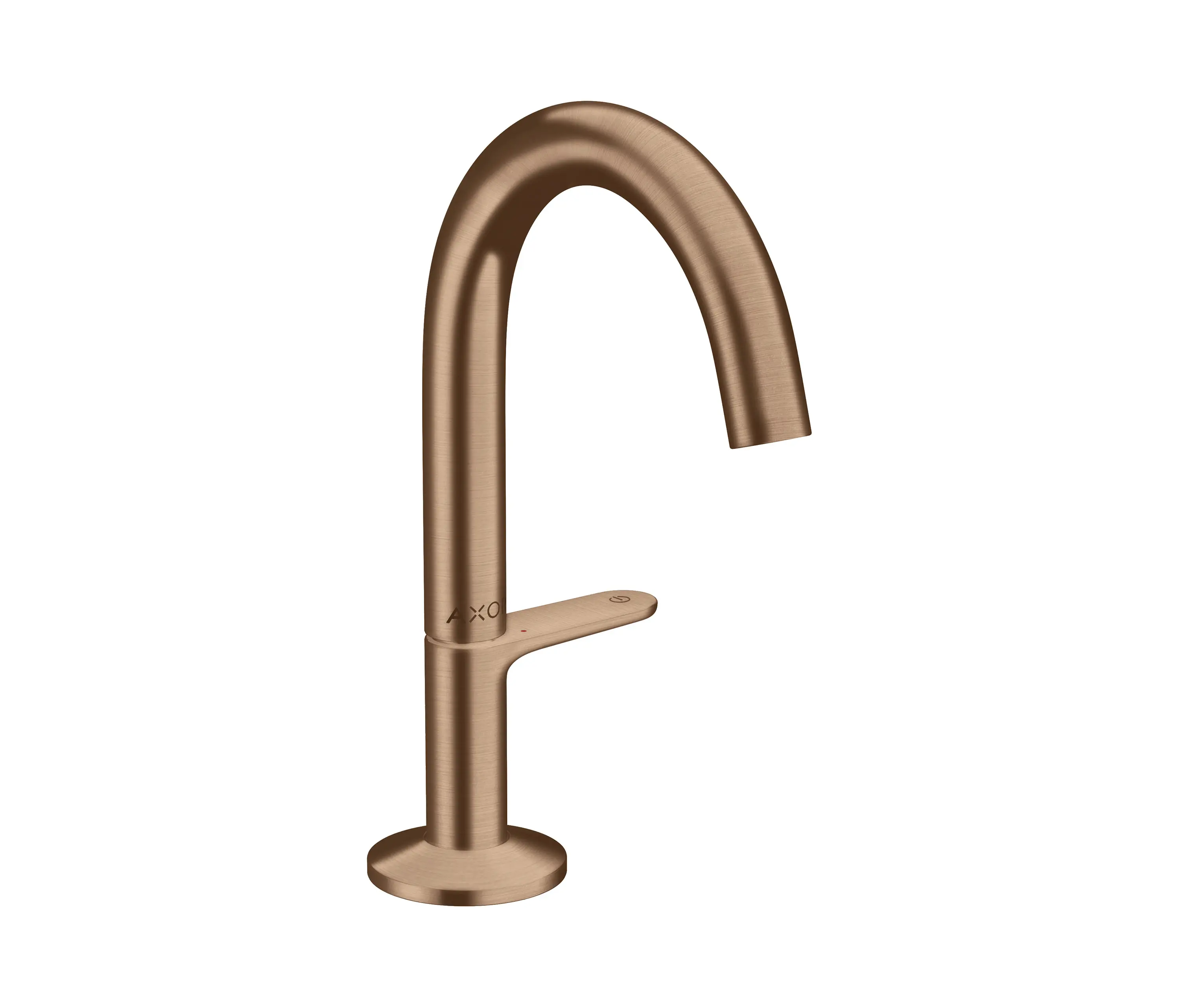 AXOR - AXOR One Miscelatore lavabo Select 140 con piletta push-open | Oro Rosso Spazzolato