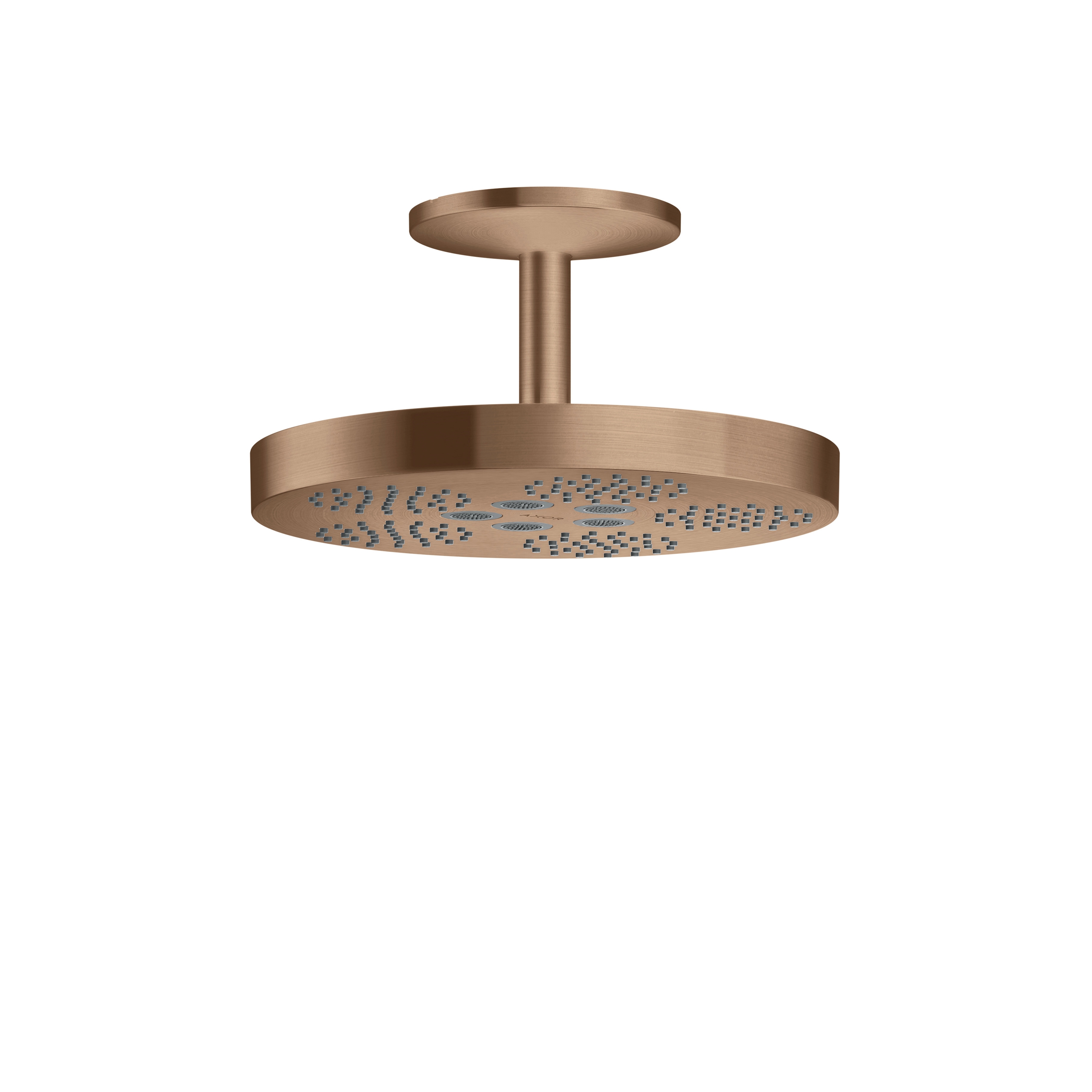 AXOR One Overhead shower 280 1jet with ceiling connection | Brushed Red Gold