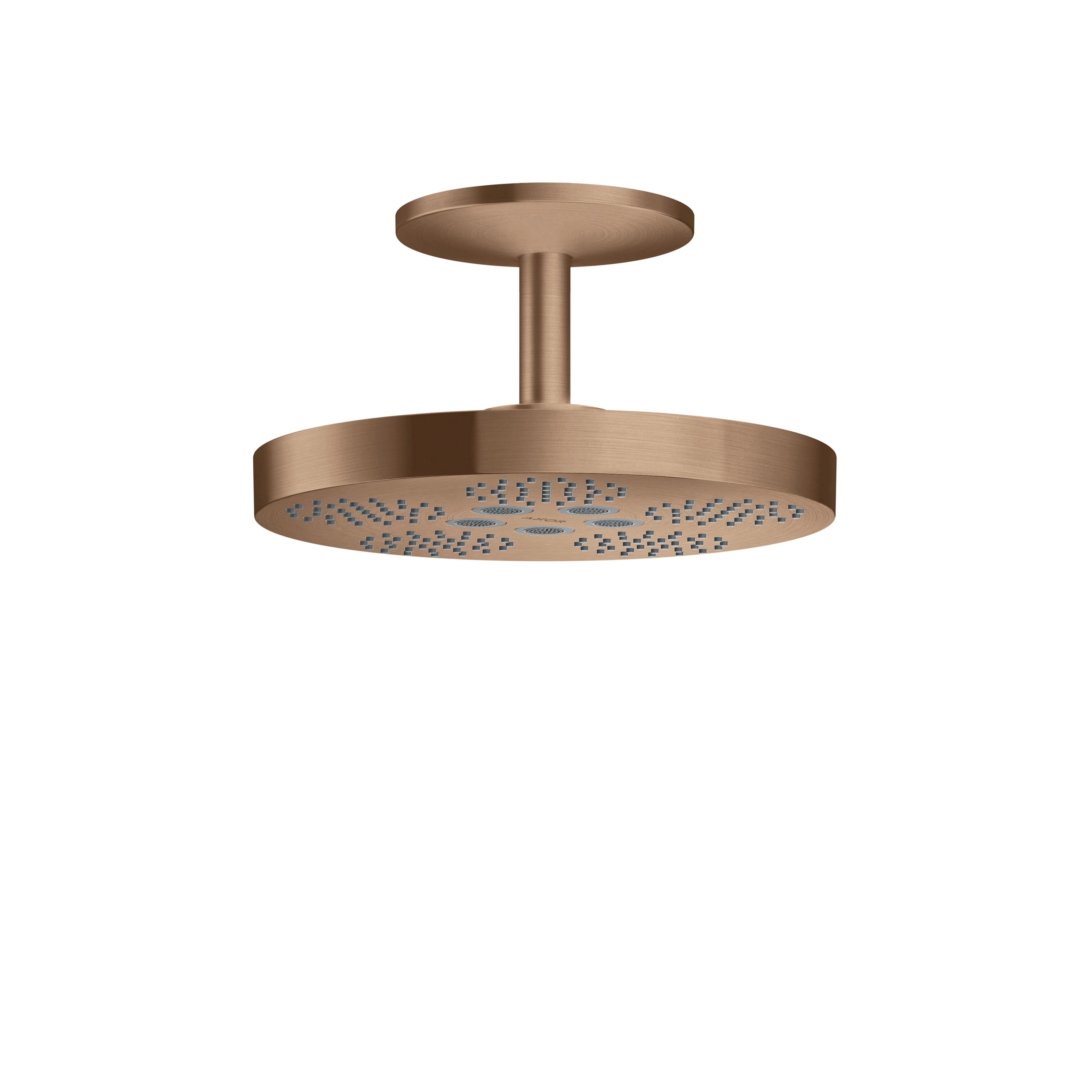 AXOR One Douche de tête 280 2jet avec raccordement plafond 100 mm | Or rouge brossé