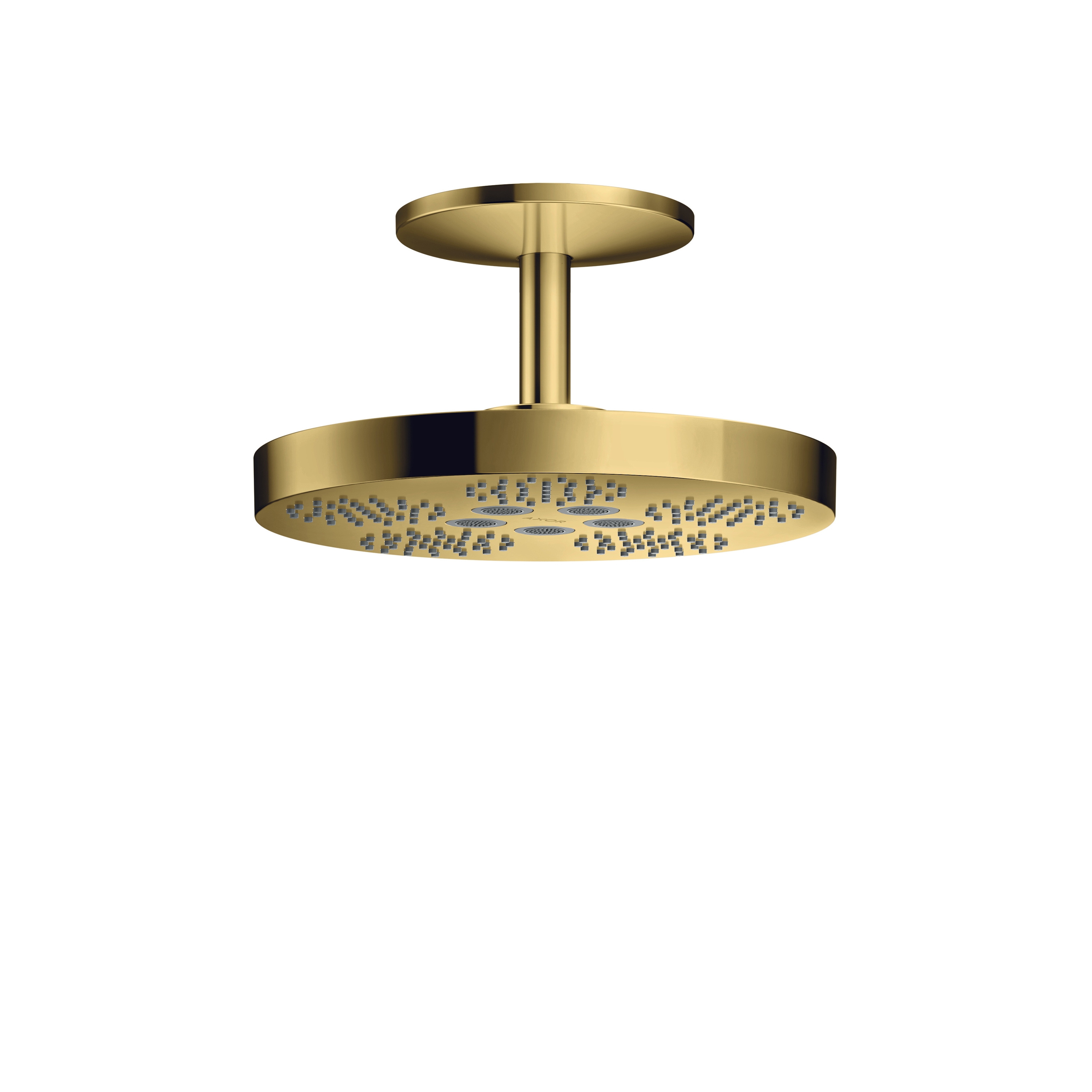 AXOR One Douche de tête 280 2jet avec raccordement plafond 100 mm | Aspect doré poli
