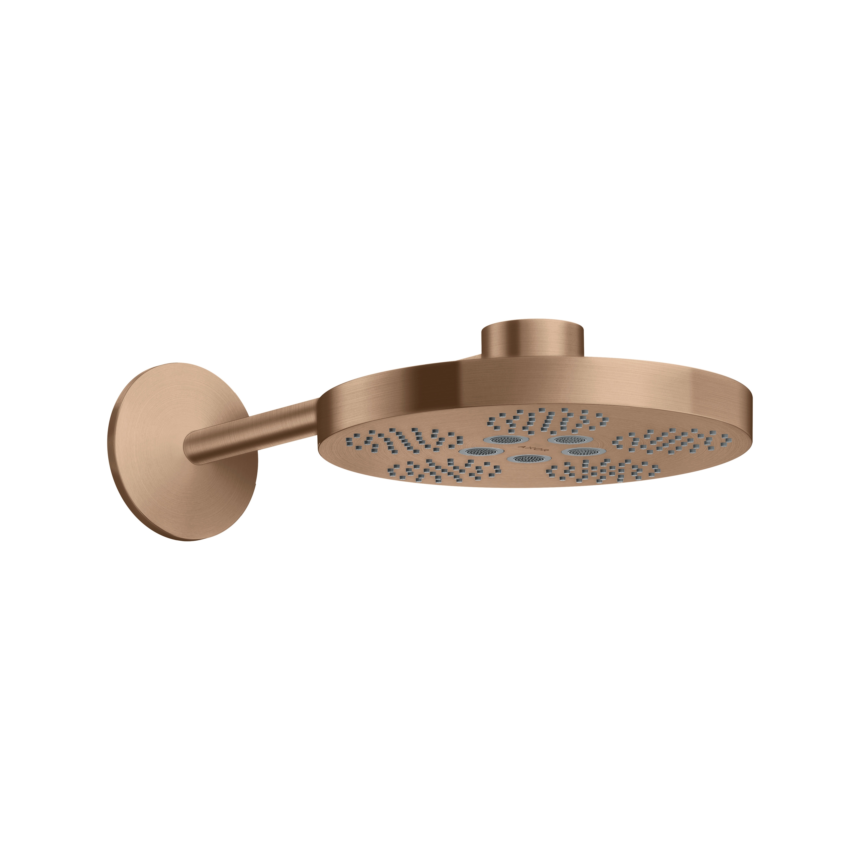 AXOR One Overhead shower 280 2jet with shower arm | Brushed Red Gold