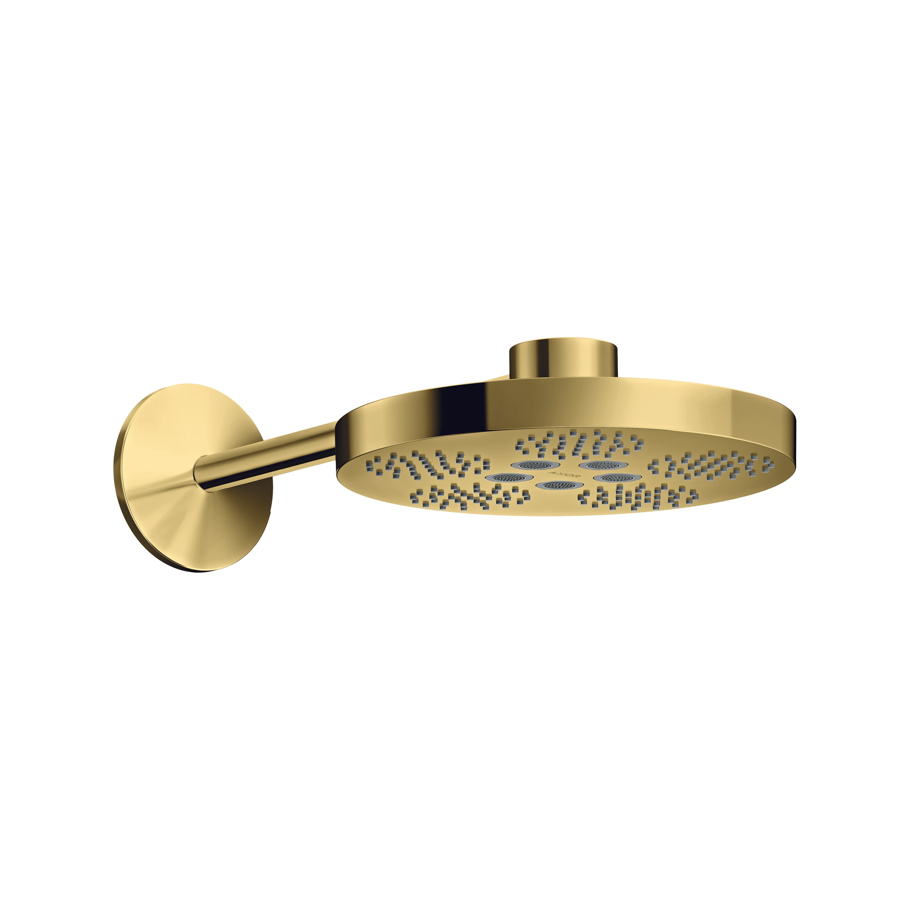 AXOR One Overhead shower 280 2jet with shower arm | Polished Gold Optic