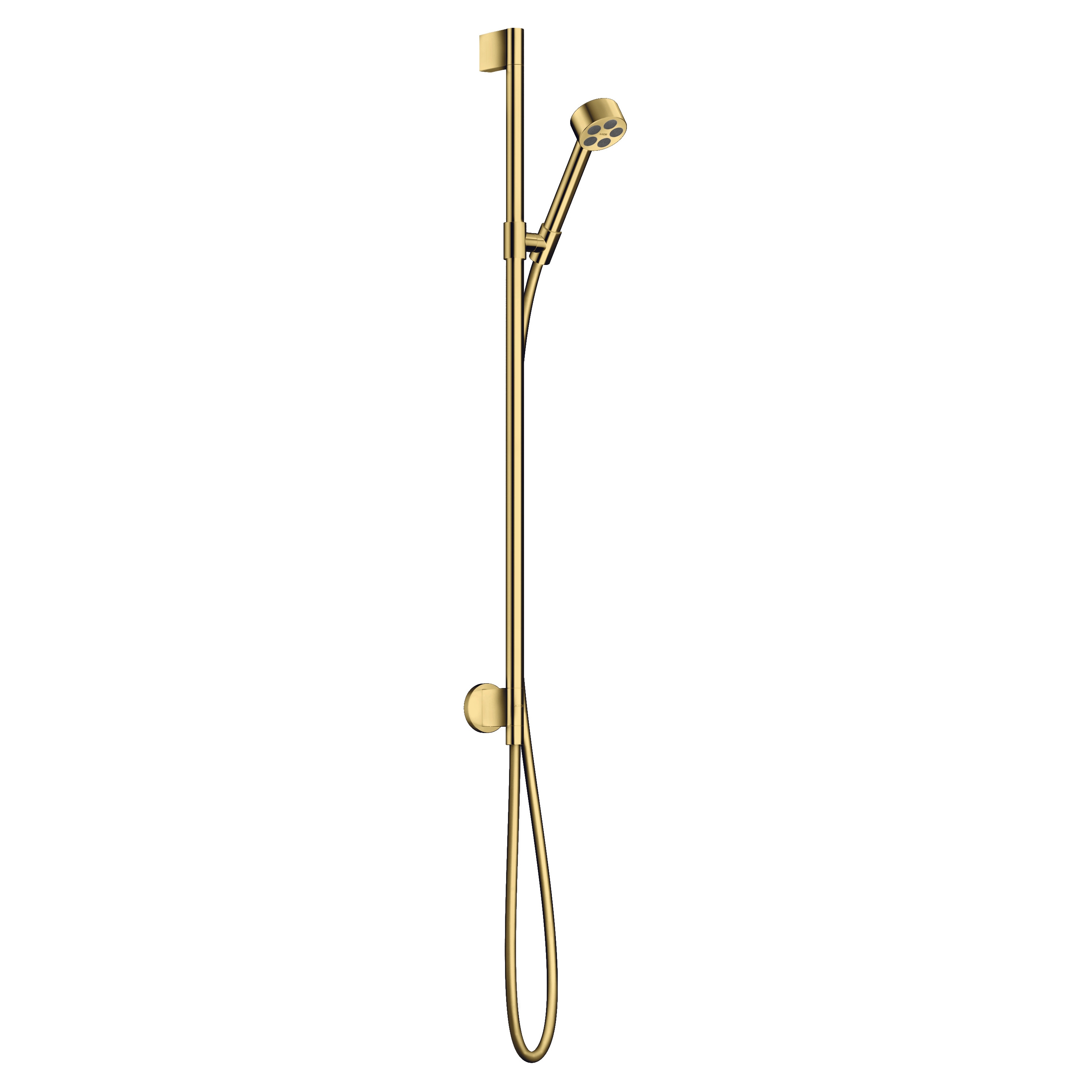 Display product AXOR One Shower set 75 1jet EcoSmart with wall connection | Polished Gold Optic from manufacturer AXOR