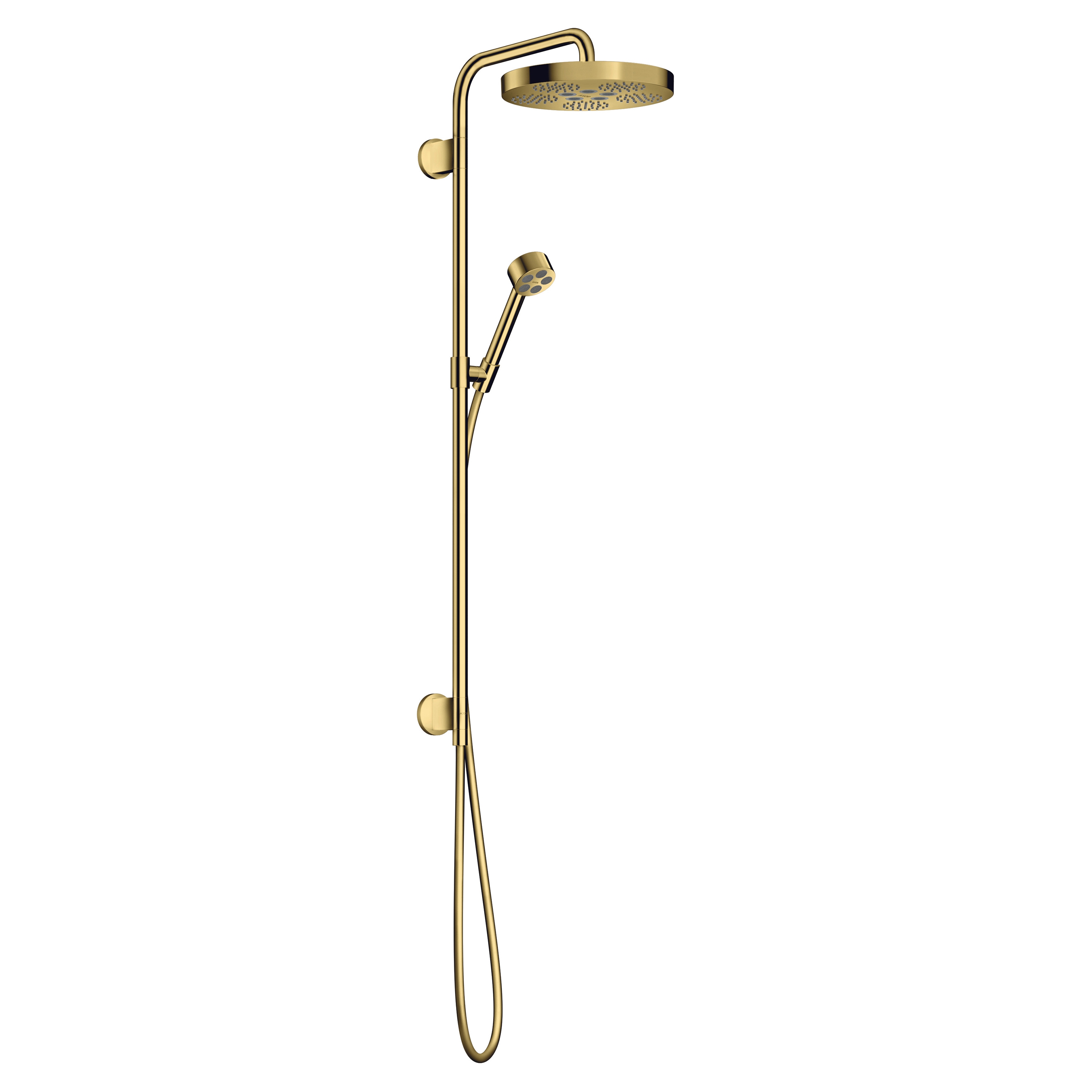 AXOR One Showerpipe 280 1jet for concealed installation | Polished Gold Optic