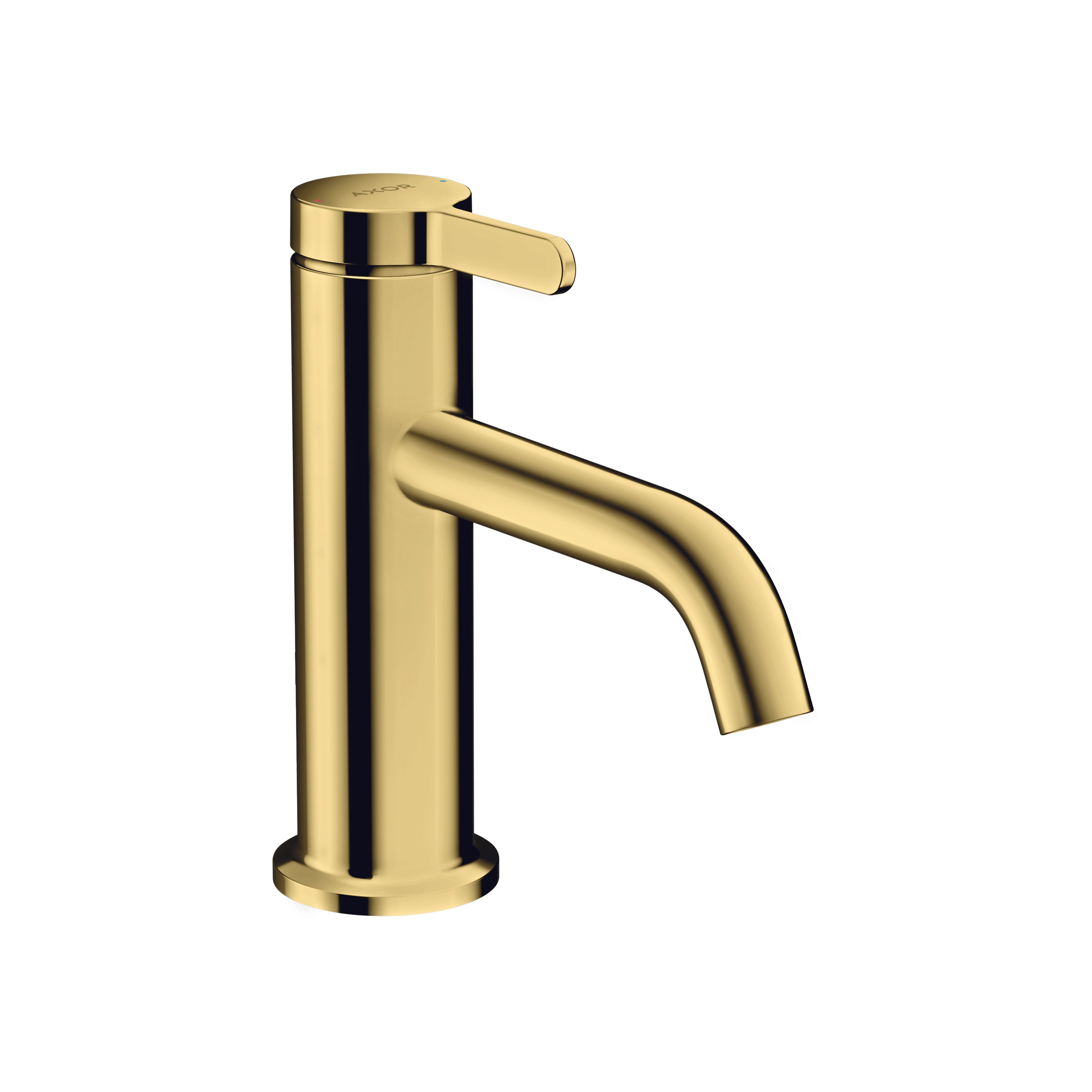 AXOR One Single lever basin mixer 70 with lever handle and waste set | Polished Gold Optic