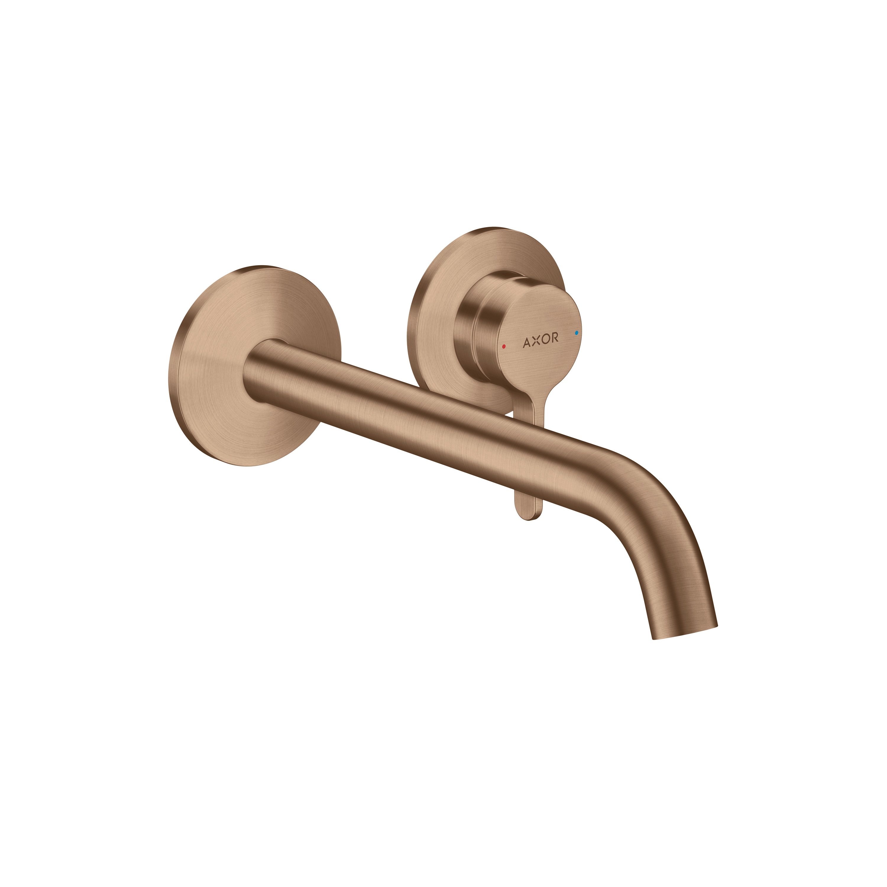 AXOR One Miscelatore monocomando lavabo ad incasso a parete con maniglia a leva e bocca erogazione 220 mm | Oro Rosso Spazzolato