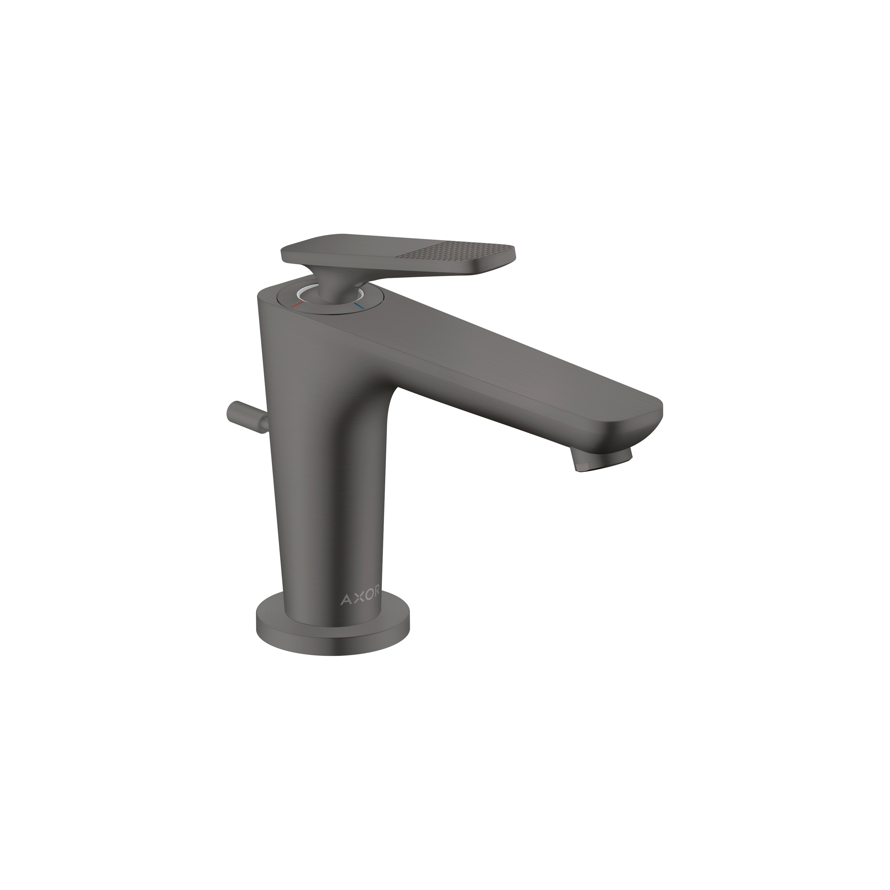 AXOR Citterio C Single lever basin mixer 90 with CoolStart for hand washbasins and pop-up waste set - cubic cut | Brushed Black Chrome