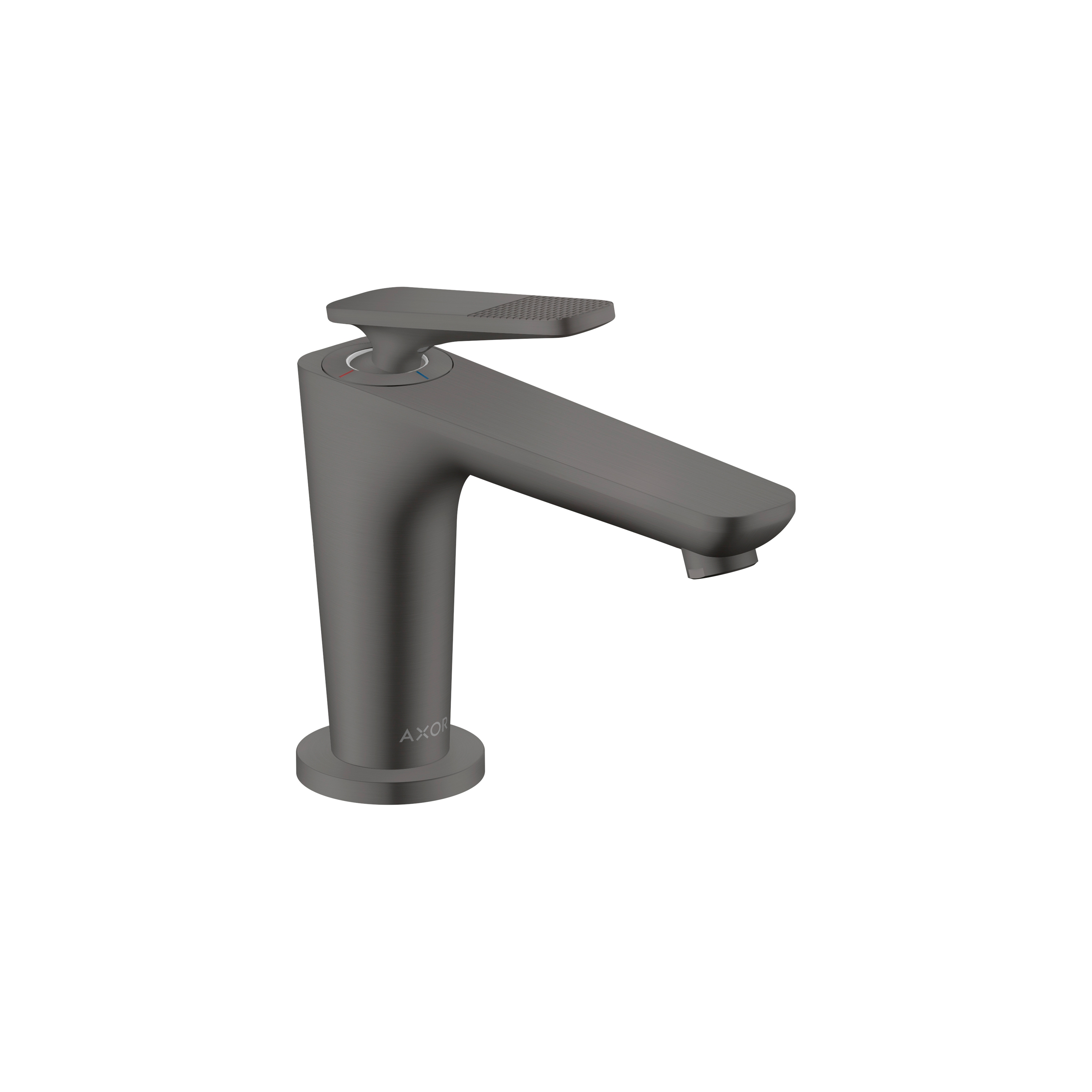 AXOR Citterio C Miscelatore monocomando lavabo 90 con CoolStart per lavamani e set di scarico, con taglio cubico | Cromo Nero Spazzolato