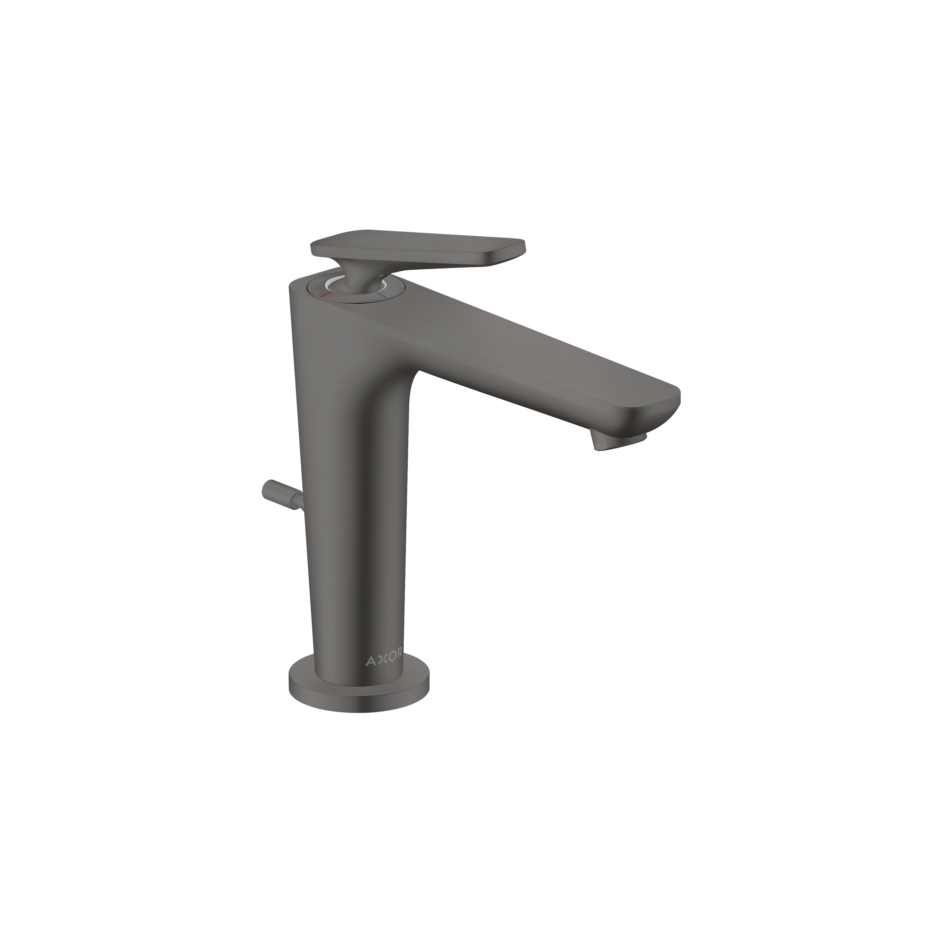 AXOR Citterio C Mitigeur de lavabo 125 CoolStart avec tirette et vidage | Noir chromé brossé