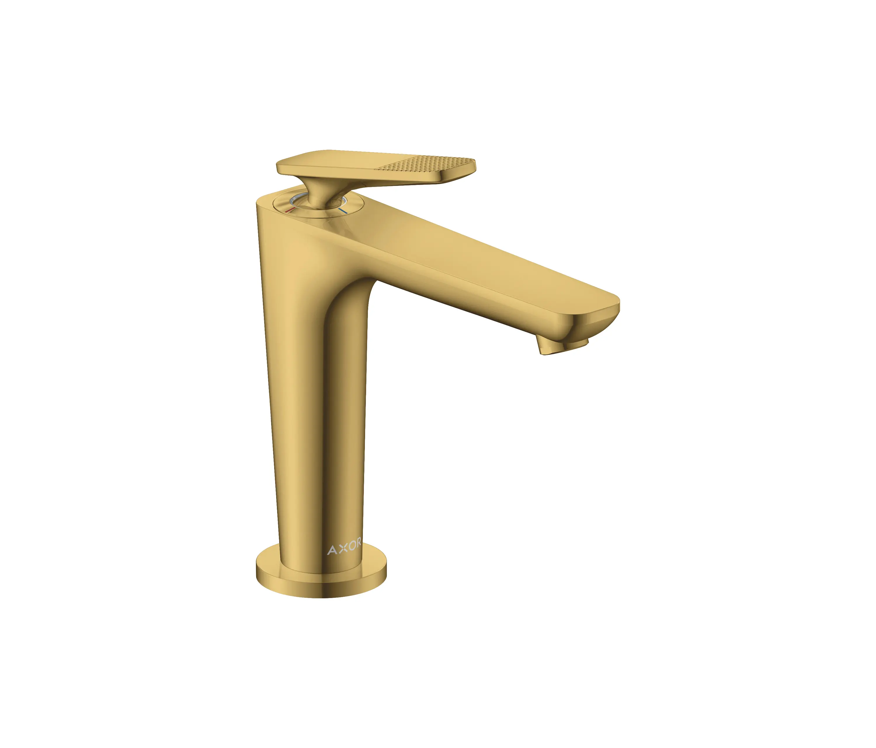AXOR - AXOR Citterio C Miscelatore monocomando lavabo 125 con CoolStart e set di scarico, con taglio cubico | Oro lucido
