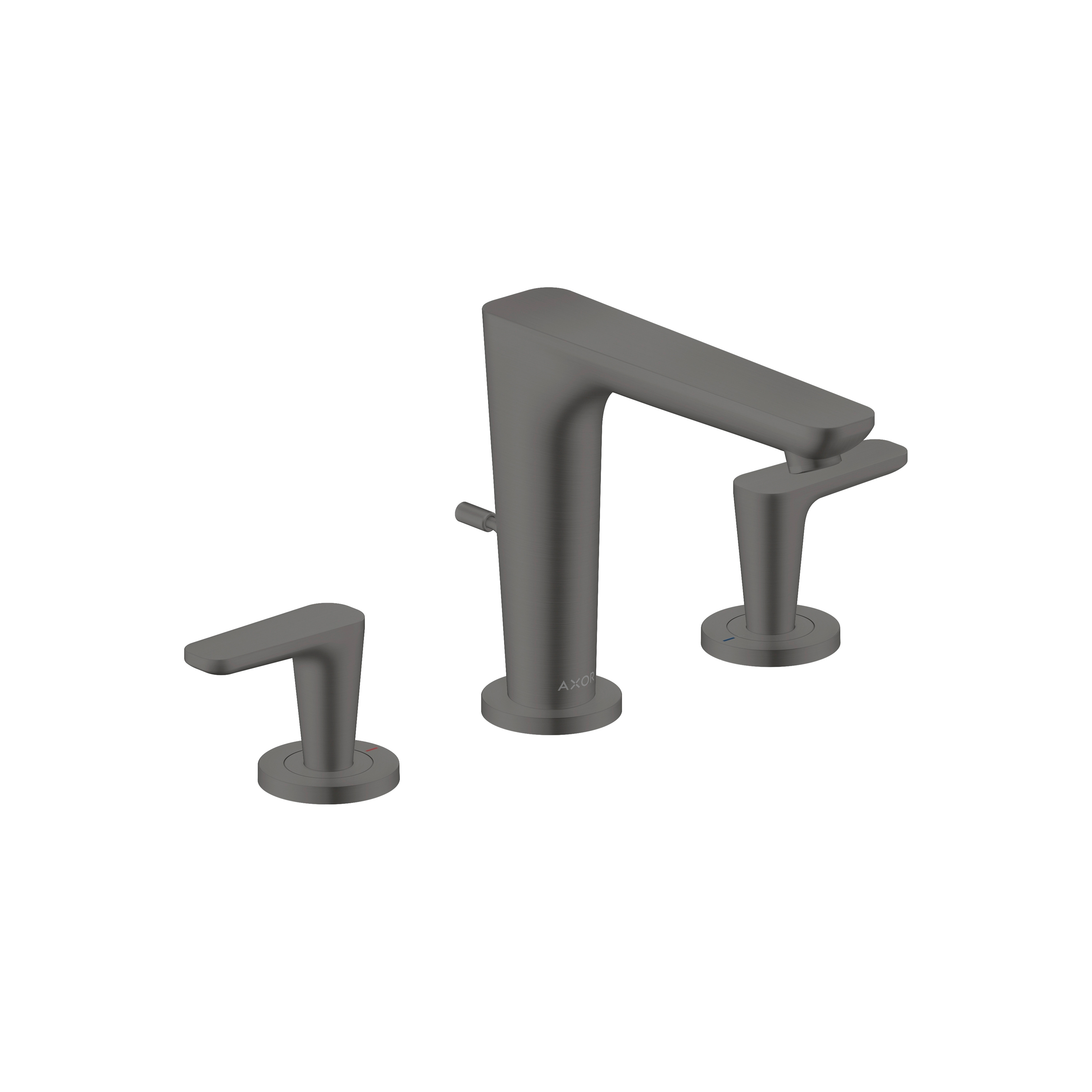 AXOR Citterio C 3-hole basin mixer 125 with pop-up waste set | Brushed Black Chrome