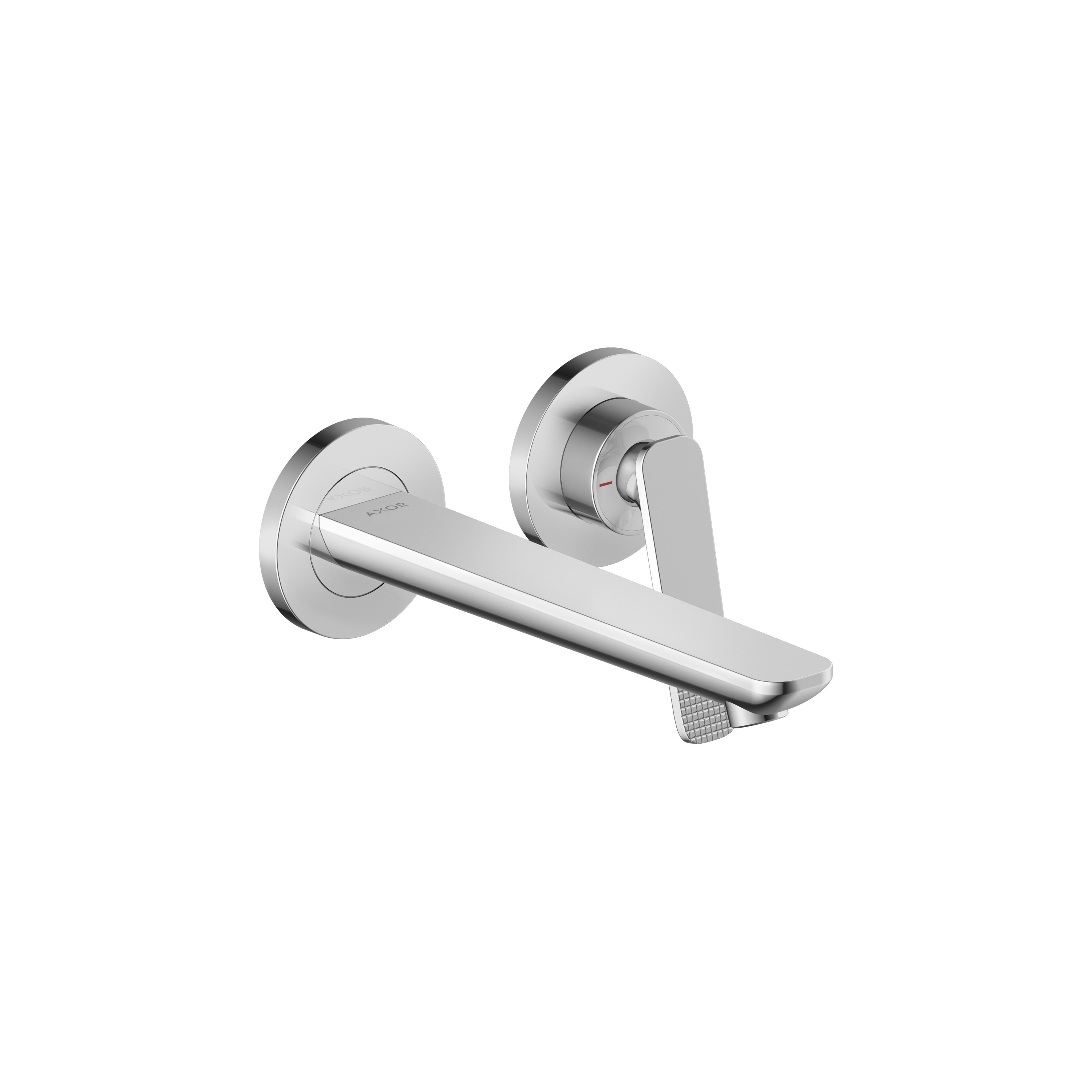 Display product AXOR Citterio C Single lever basin mixer for concealed installation wall-mounted with spout 195 mm - cubic cut from manufacturer AXOR