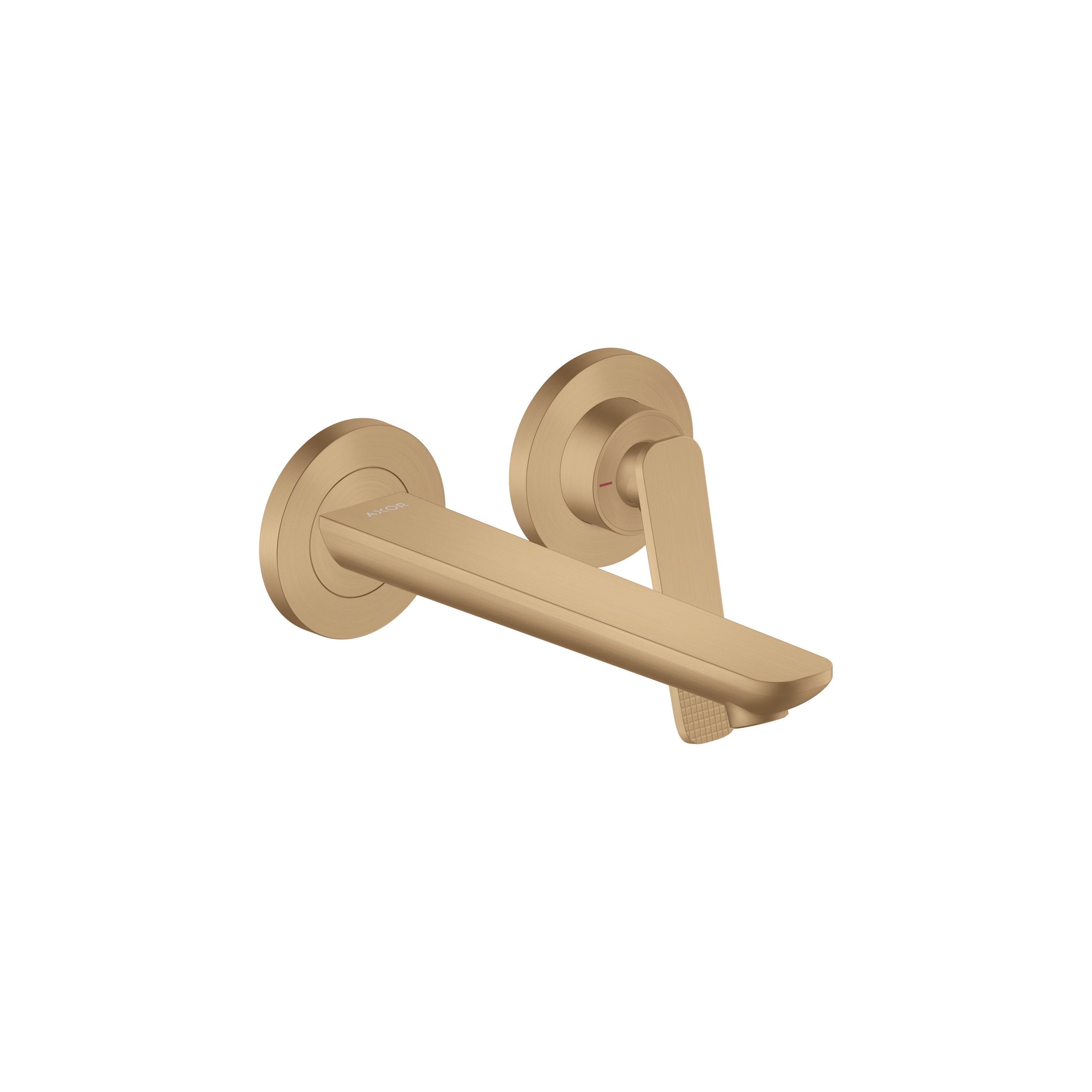 AXOR Citterio C Single lever basin mixer for concealed installation wall-mounted with spout 195 mm - cubic cut | Brushed Bronze