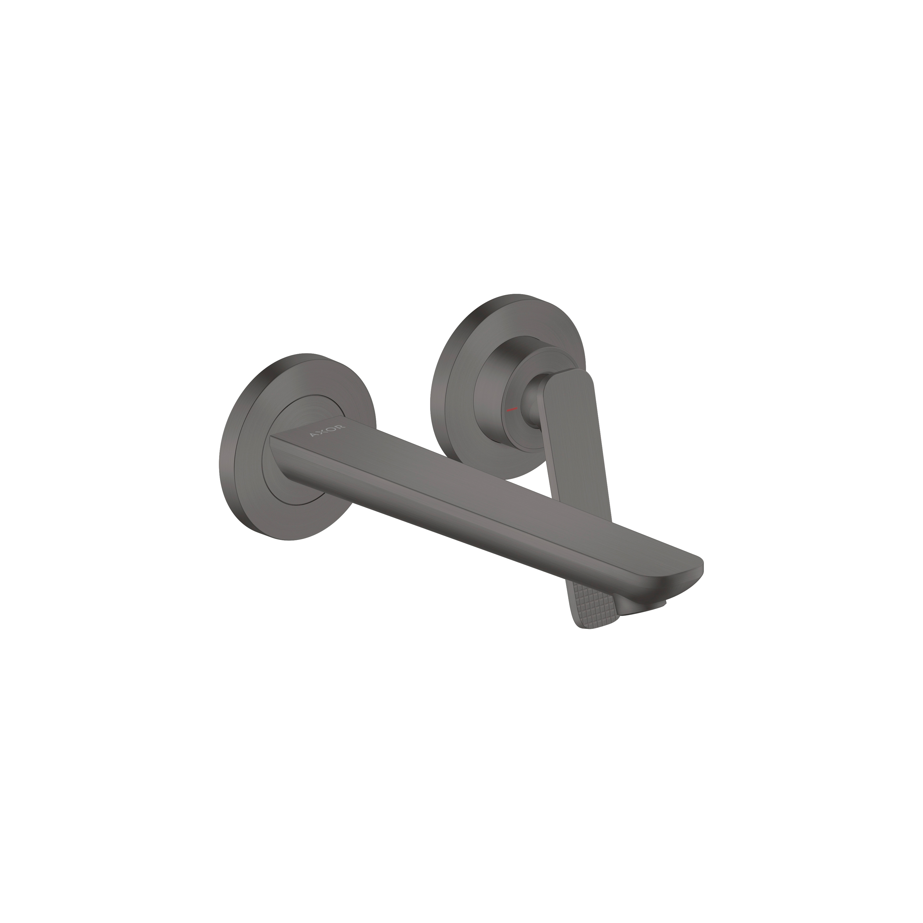 AXOR Citterio C Single lever basin mixer for concealed installation wall-mounted with spout 195 mm - cubic cut | Brushed Black Chrome