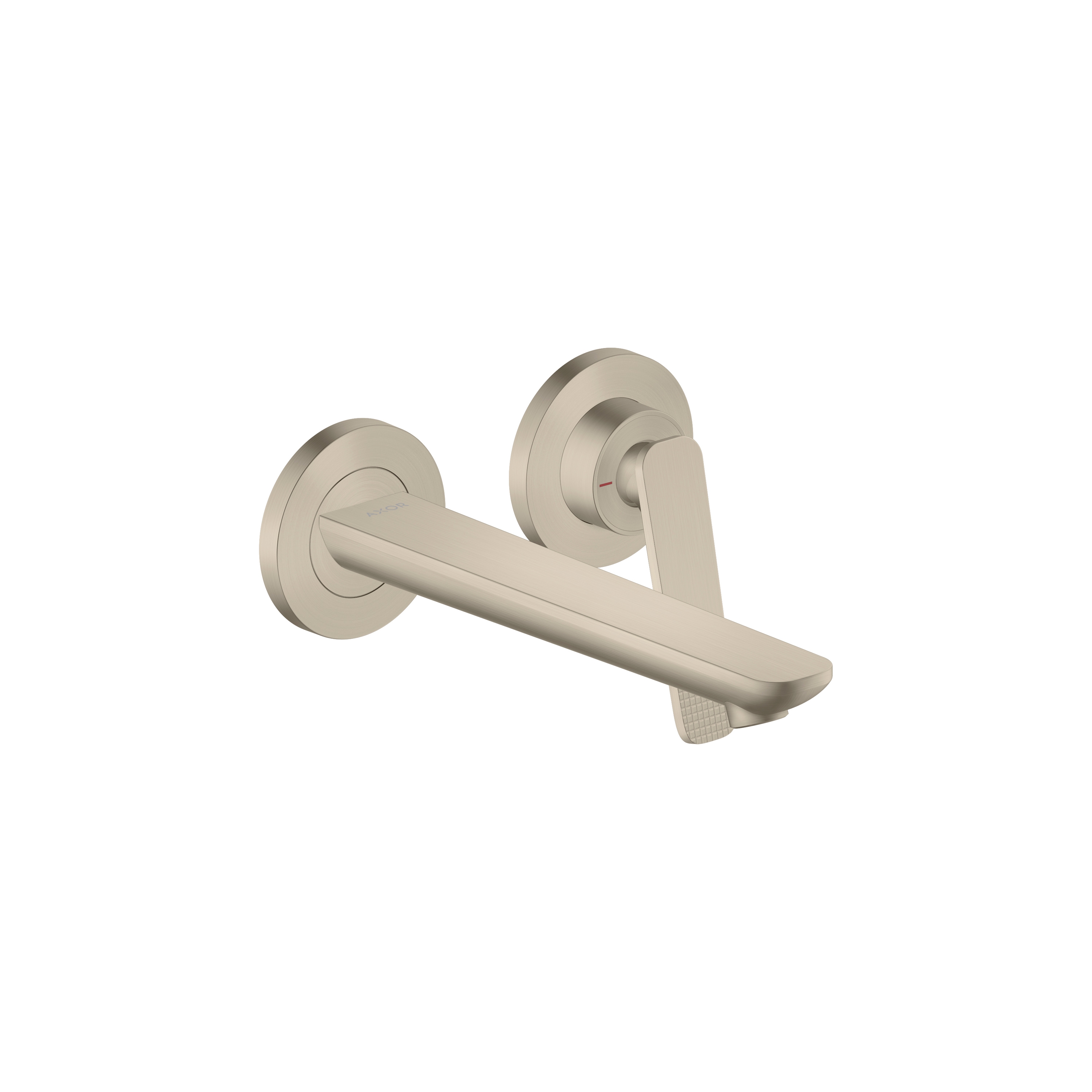 AXOR Citterio C Einhebel-Waschtischmischer Unterputz für Wandmontage mit Auslauf 195 mm - Cubic cut | Brushed Nickel