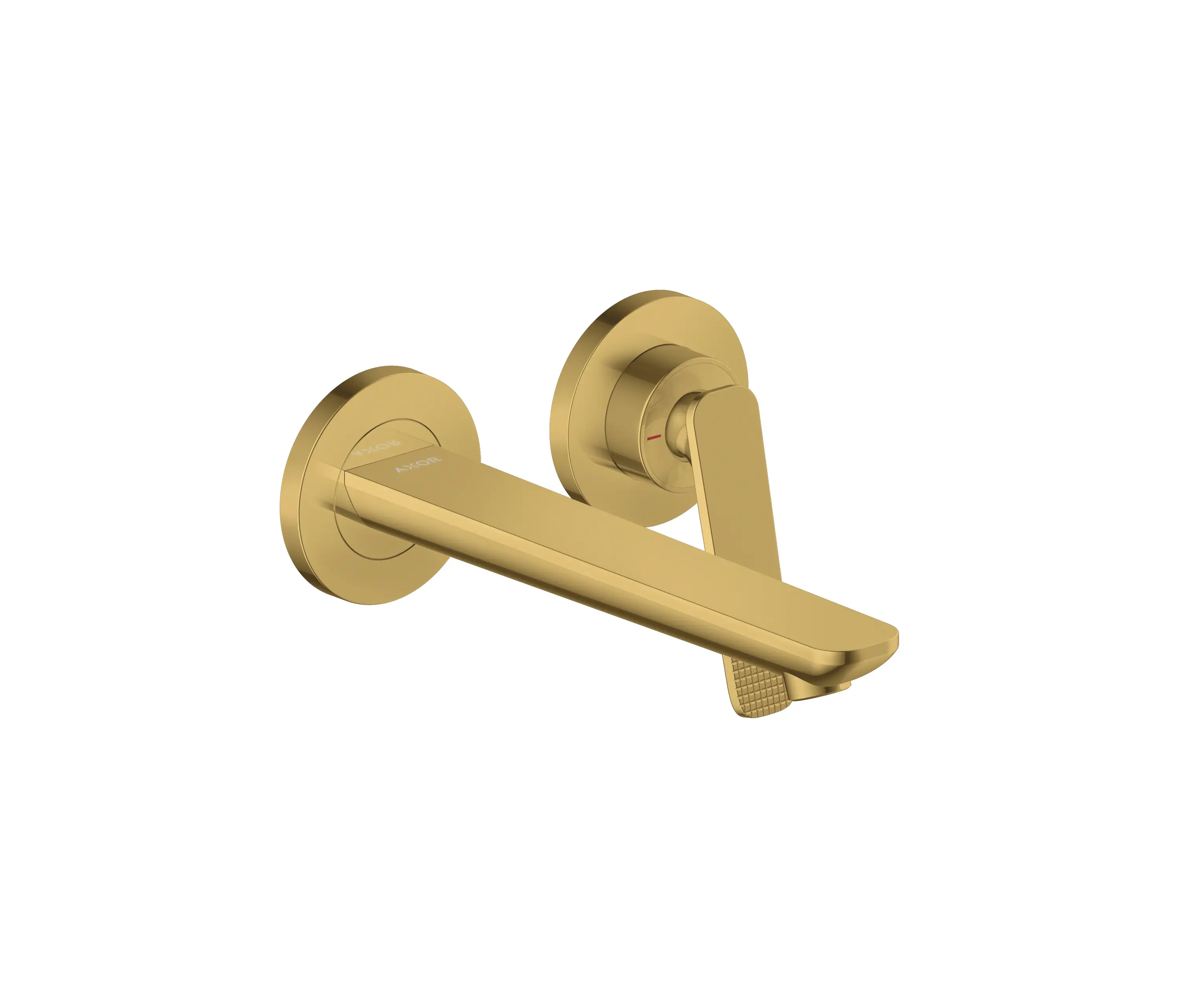 AXOR - AXOR Citterio C Einhebel-Waschtischmischer Unterputz für Wandmontage mit Auslauf 195 mm - Cubic cut | Polished Gold Optic