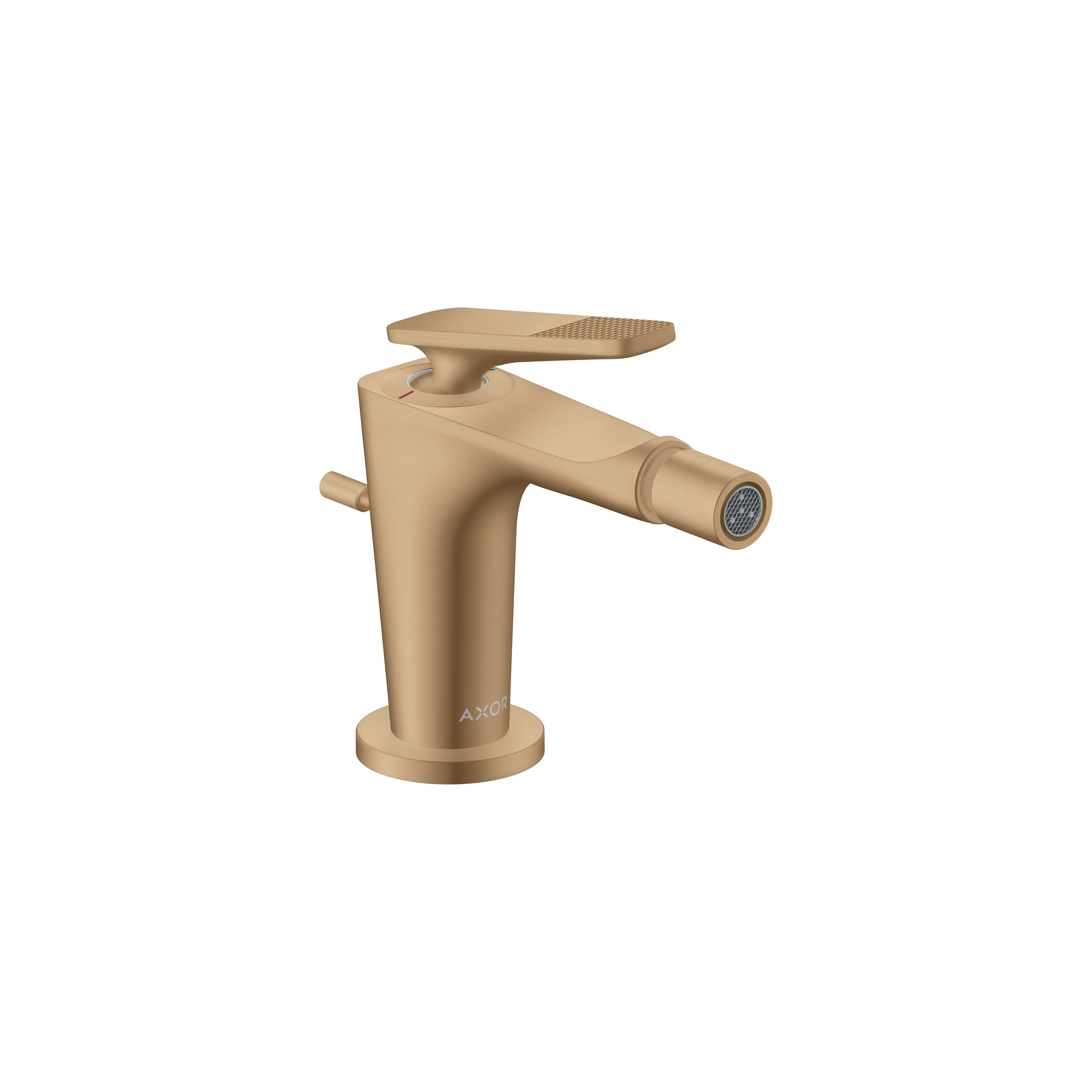 AXOR Citterio C Single lever bidet mixer with pop-up waste set - cubic cut | Brushed Bronze