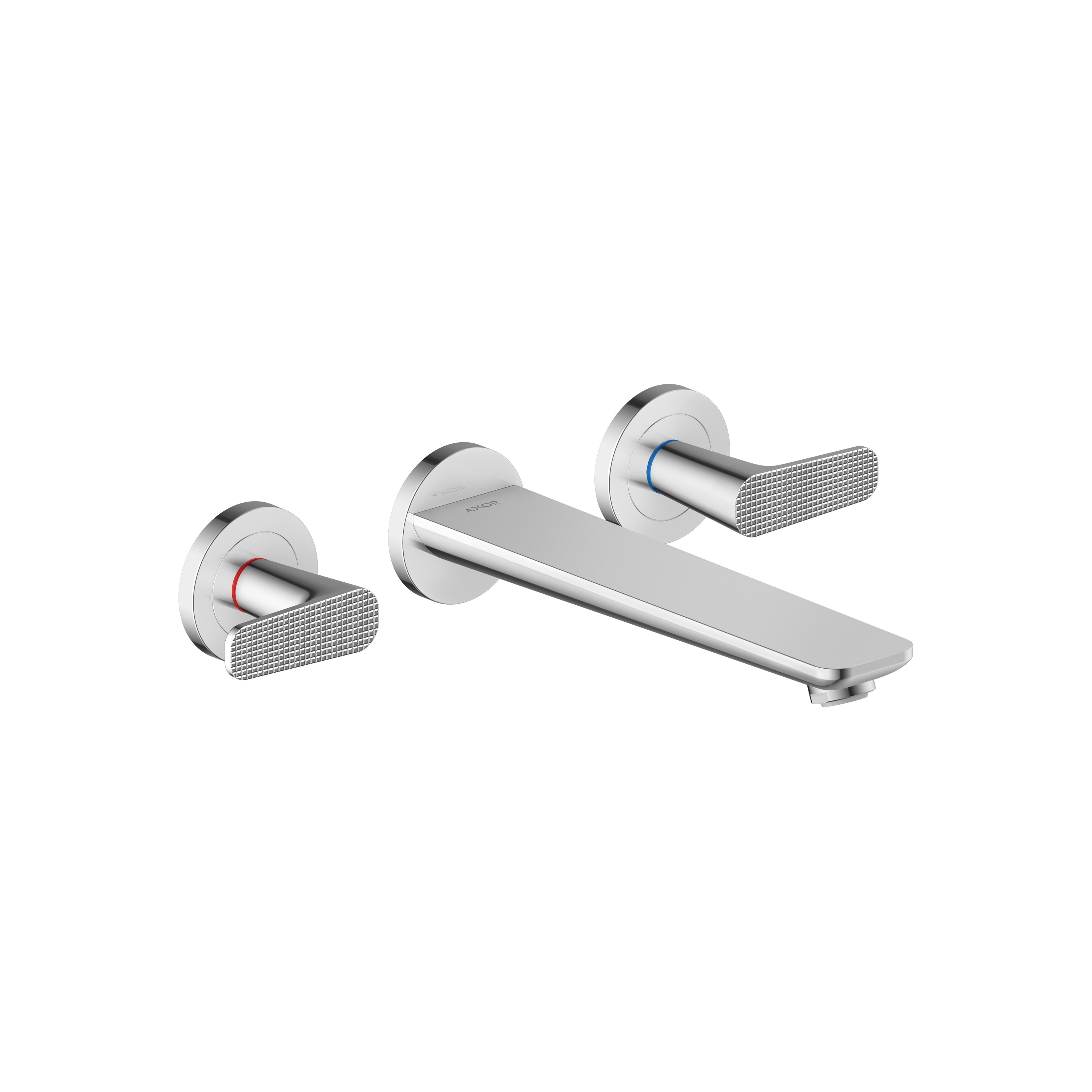 Display product AXOR Citterio C 3-hole bath mixer for concealed installation wall-mounted - cubic cut from manufacturer AXOR