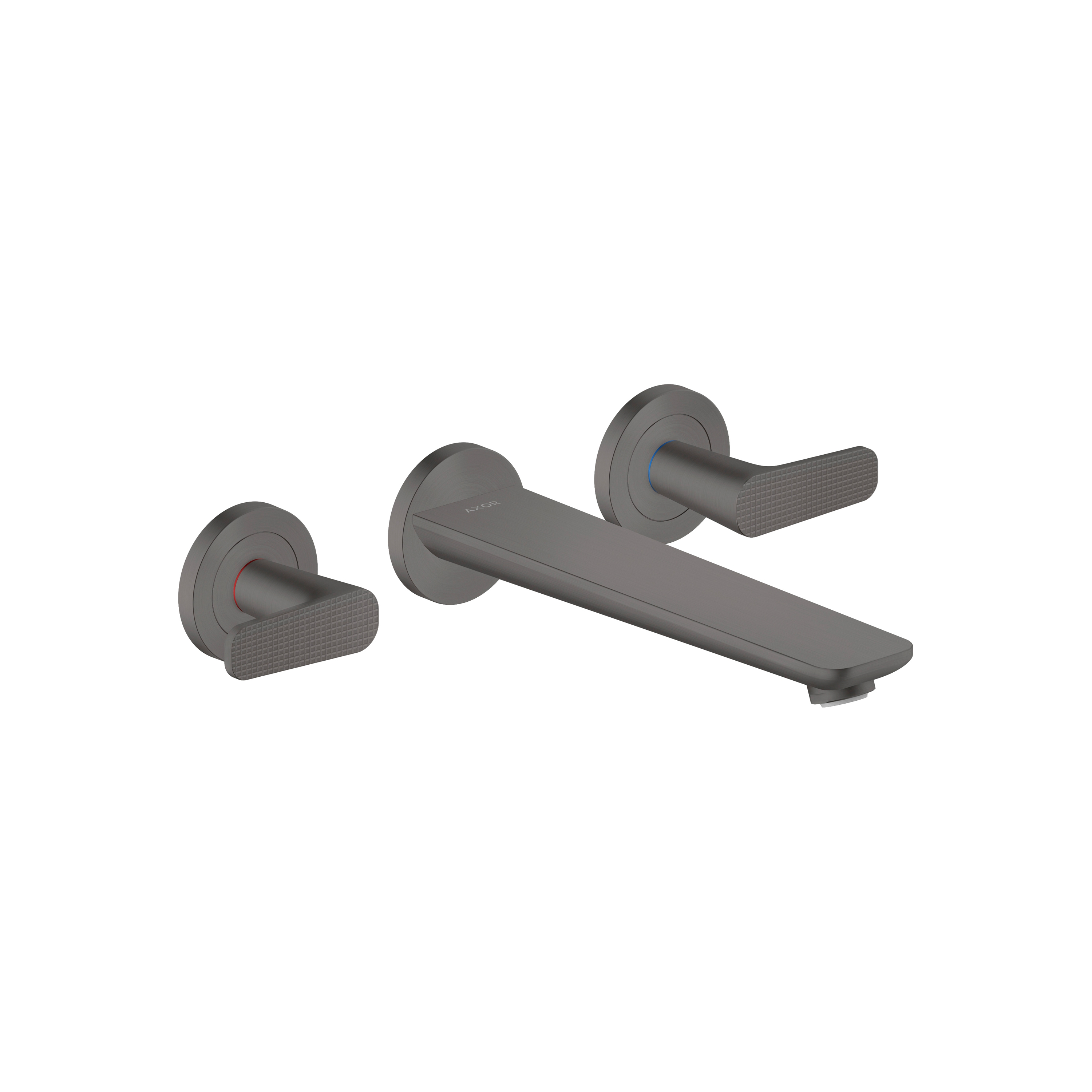 AXOR Citterio C 3-hole bath mixer for concealed installation wall-mounted - cubic cut | Brushed Black Chrome