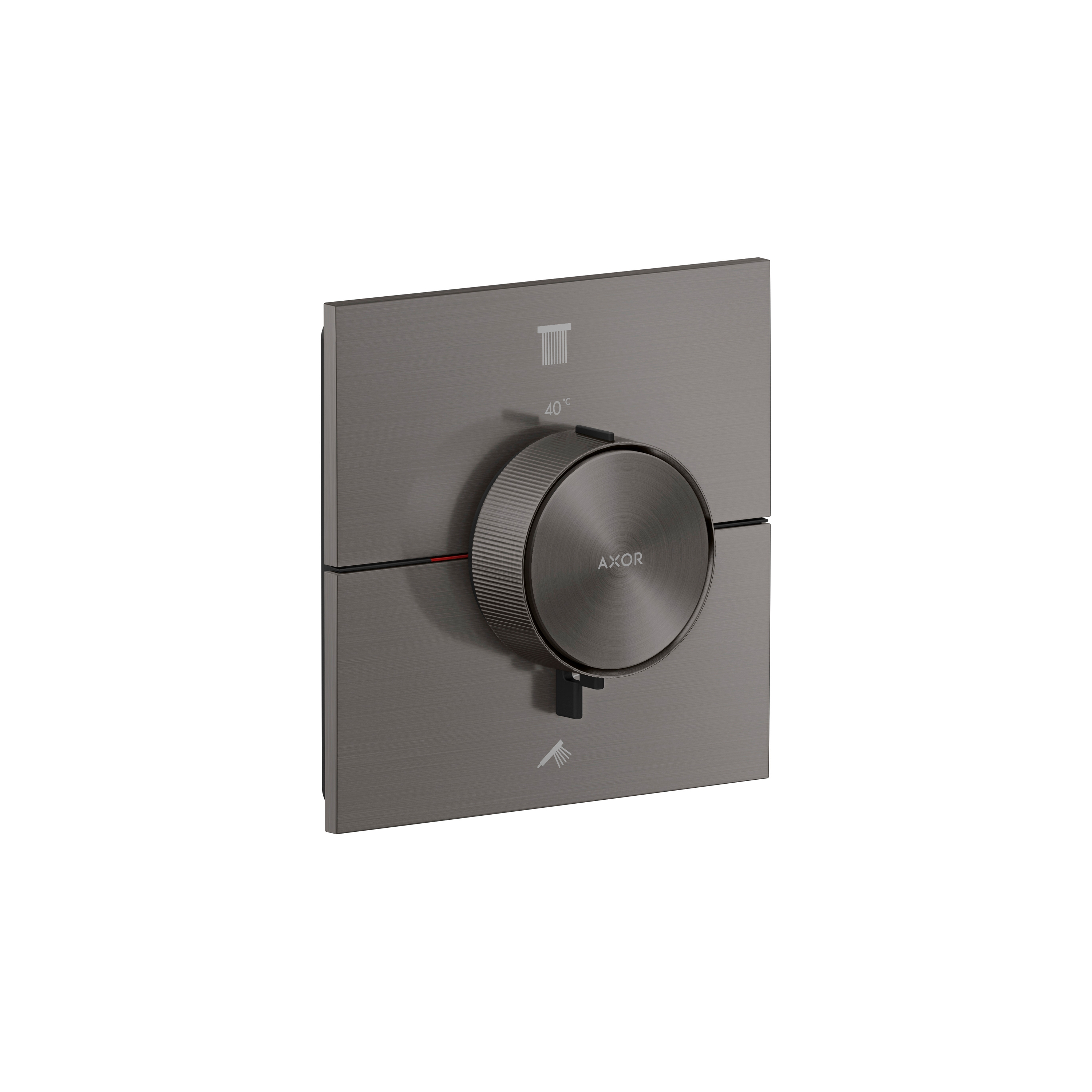AXOR ShowerSelect ID Thermostat for concealed installation square for 2 functions | Brushed Black Chrome