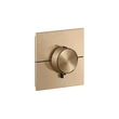 AXOR ShowerSelect ID Thermostat for concealed installation square for 2 functions with integrated security combination according to EN1719 | Brushed Bronze