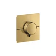 AXOR ShowerSelect ID Thermostat for concealed installation square for 1 function | Polished Gold Optic