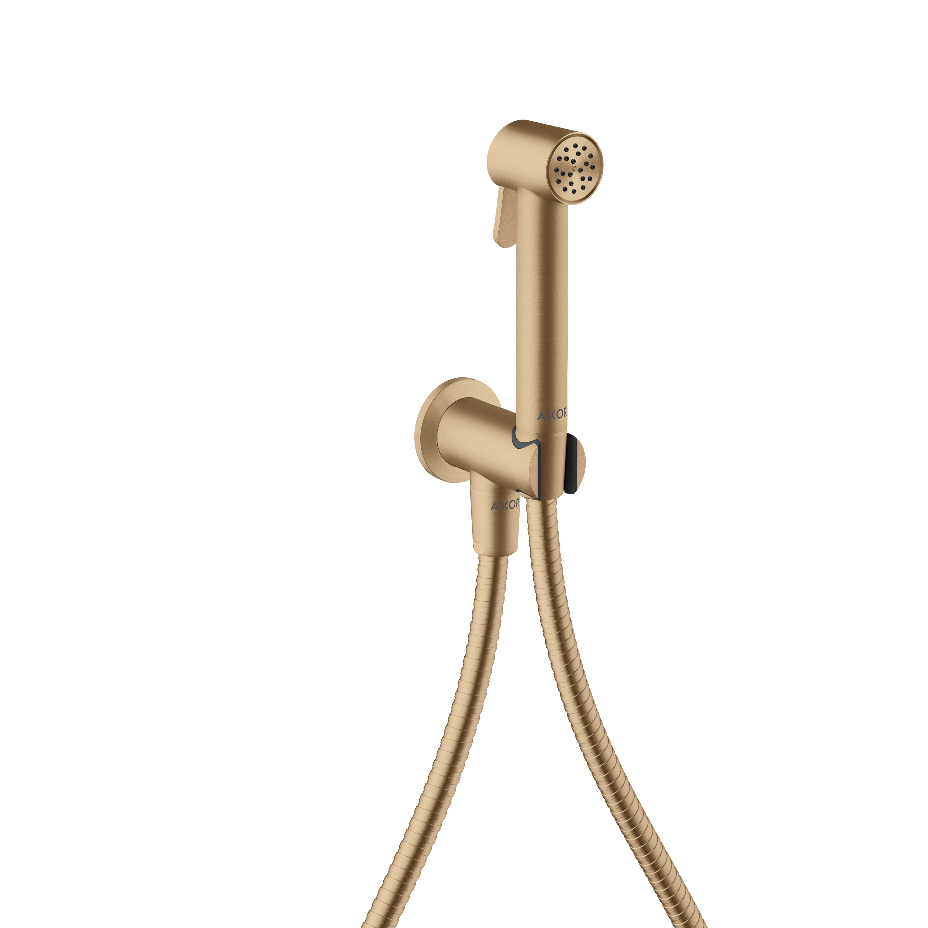 AXOR Bidette Showers Doccetta bidette 1jet round per acqua fredda con supporto doccia e flessibile doccia 125 cm I Brushed Bronze