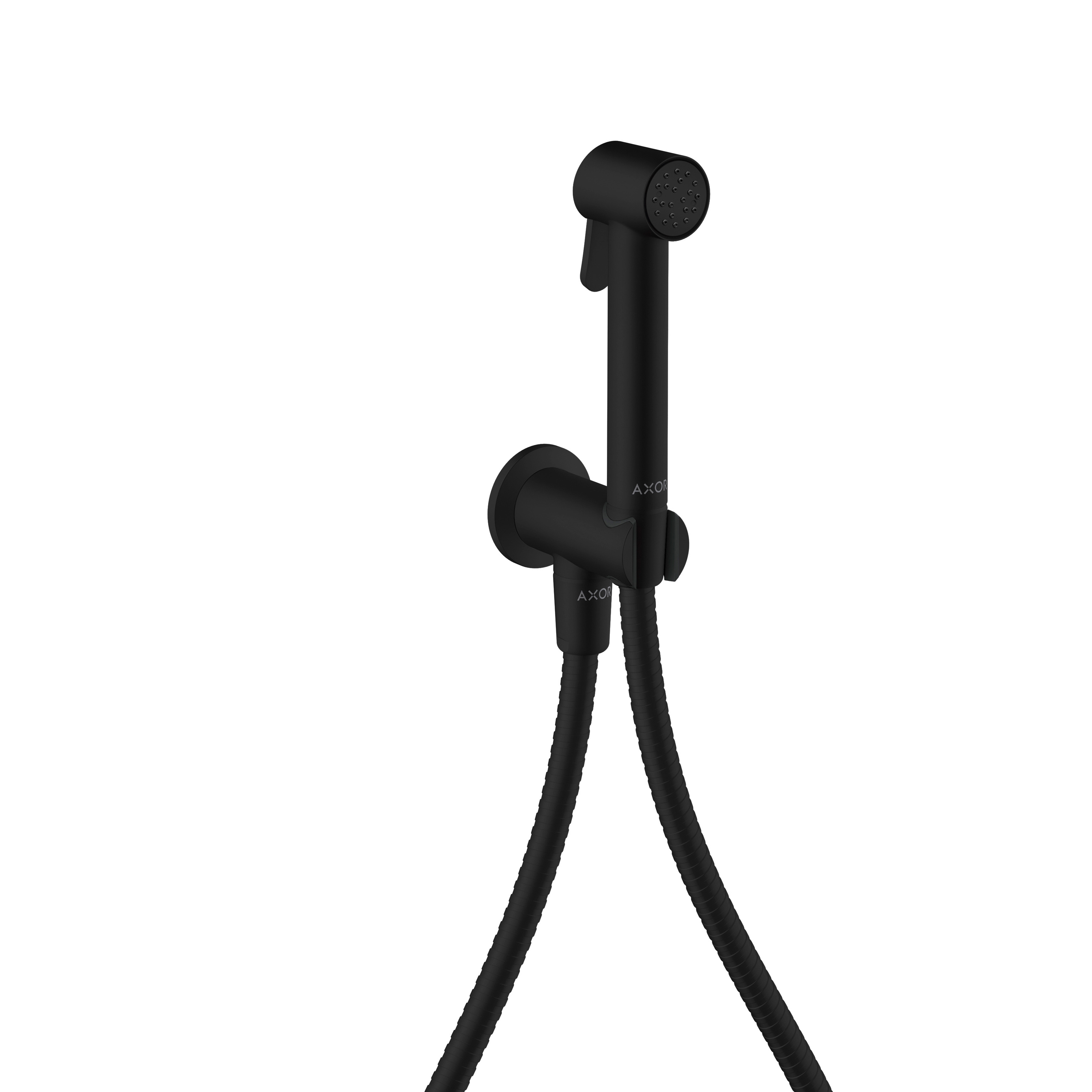 AXOR Bidette Showers Doccetta bidette 1jet round per acqua fredda con supporto doccia e flessibile doccia 125 cm I Matt Black