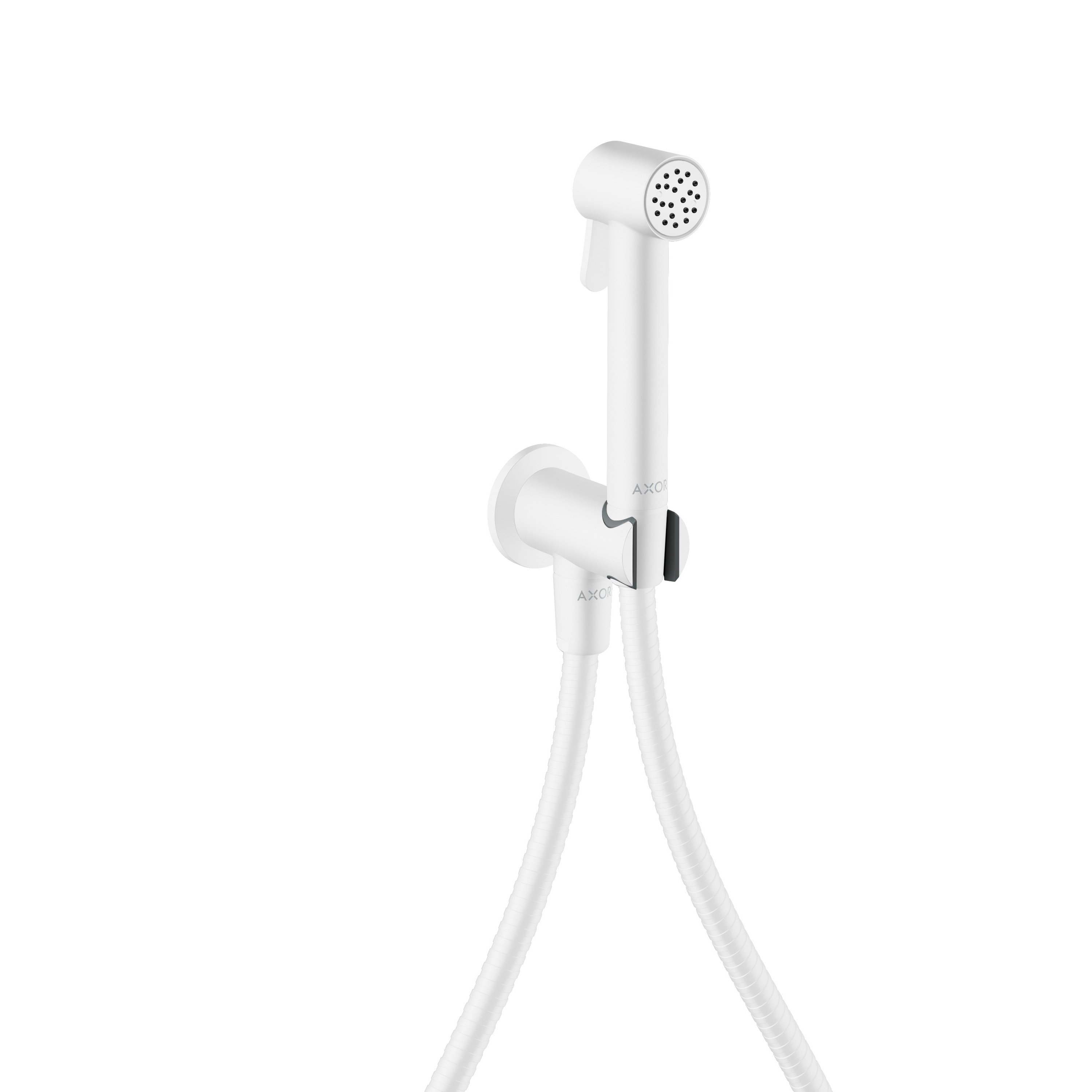 AXOR Bidette Showers Doccetta bidette 1jet round per acqua fredda con supporto doccia e flessibile doccia 125 cm I Matt White