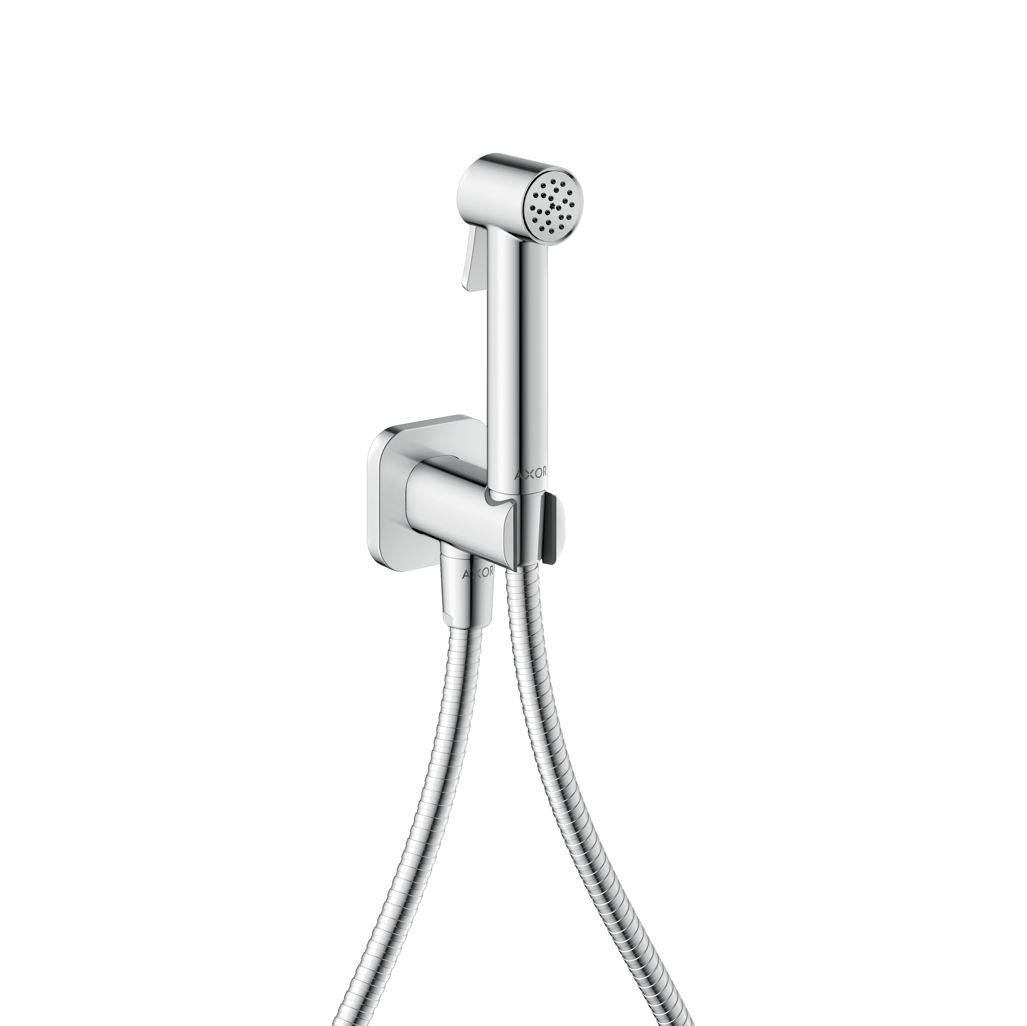 Mostra il prodotto AXOR Bidette Showers Doccetta bidette 1jet softsquare per acqua fredda con supporto doccia e flessibile doccia 125 cm del produttore AXOR