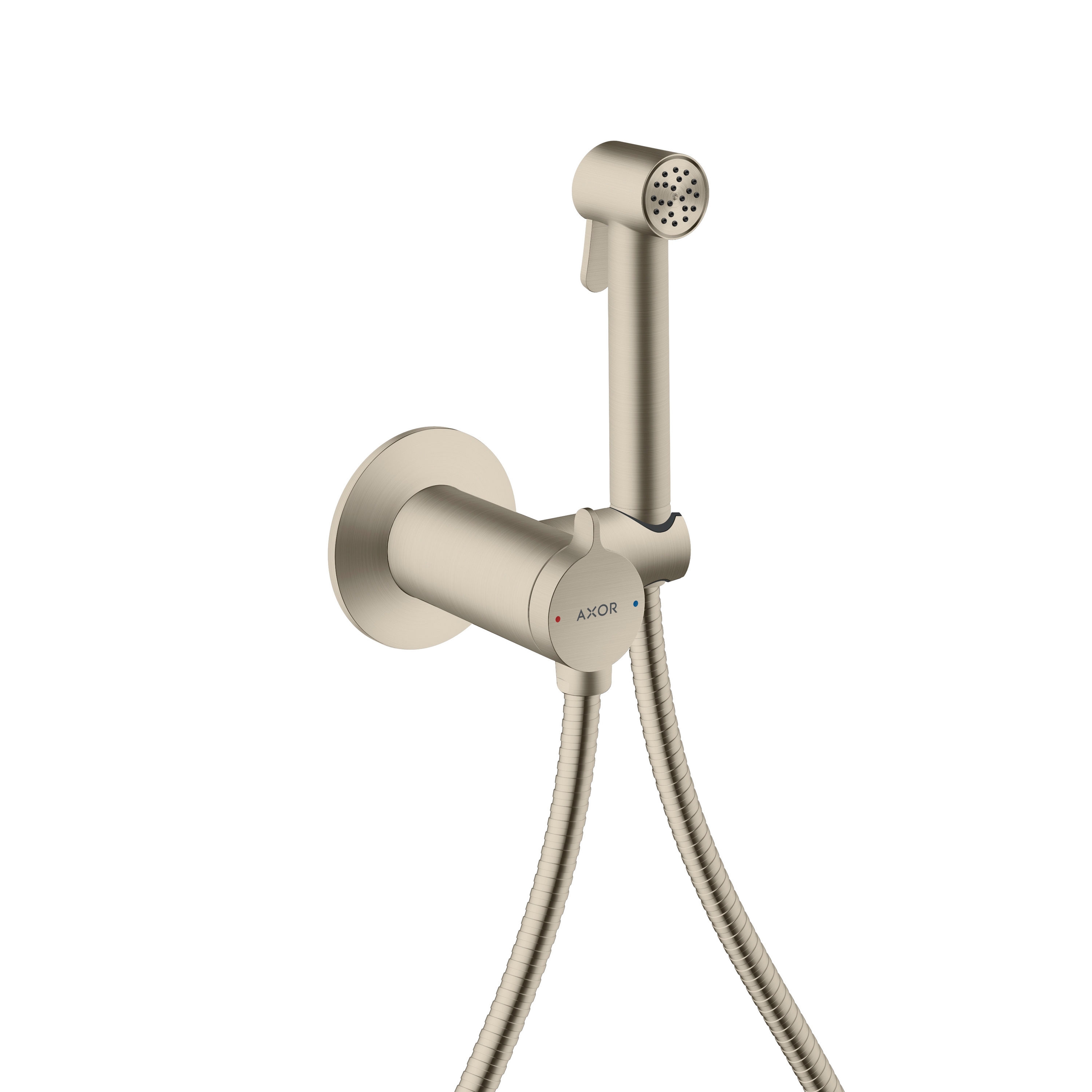 AXOR Sets de bidé
Set de bidé 1jet para agua mezclada con soporte de ducha y flexo I Brushed Nickel