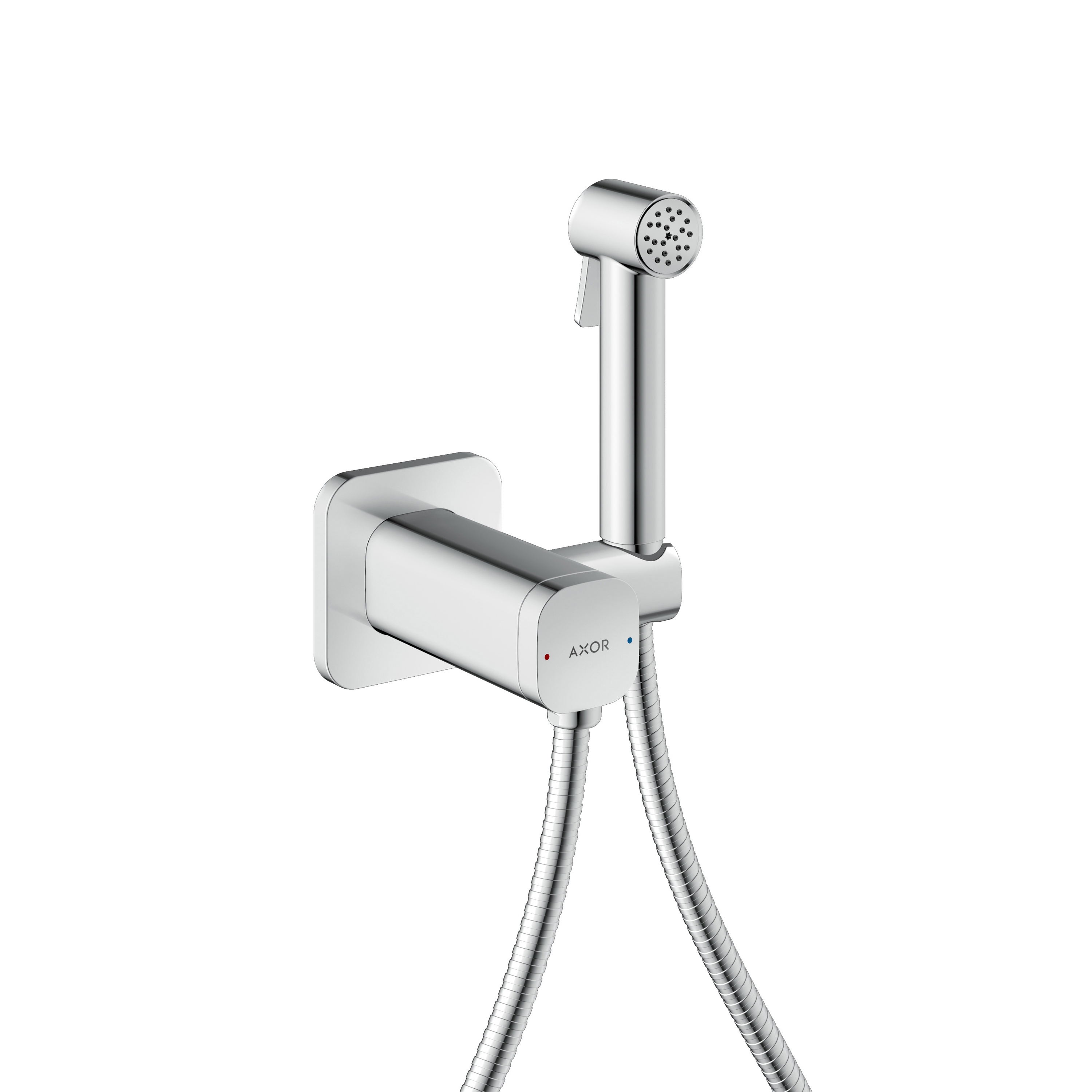 Mostra il prodotto AXOR Bidette Showers Doccetta bidette 1jet softsquare per acqua miscelata con supporto doccia e flessibile doccia 125 cm del produttore AXOR