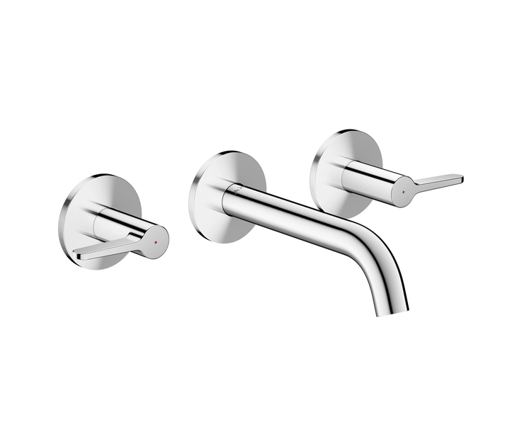 AXOR ONE 3-HOLE BASIN MIXER FOR CONCEALED INSTALLATION WALL-MOUNTED ...
