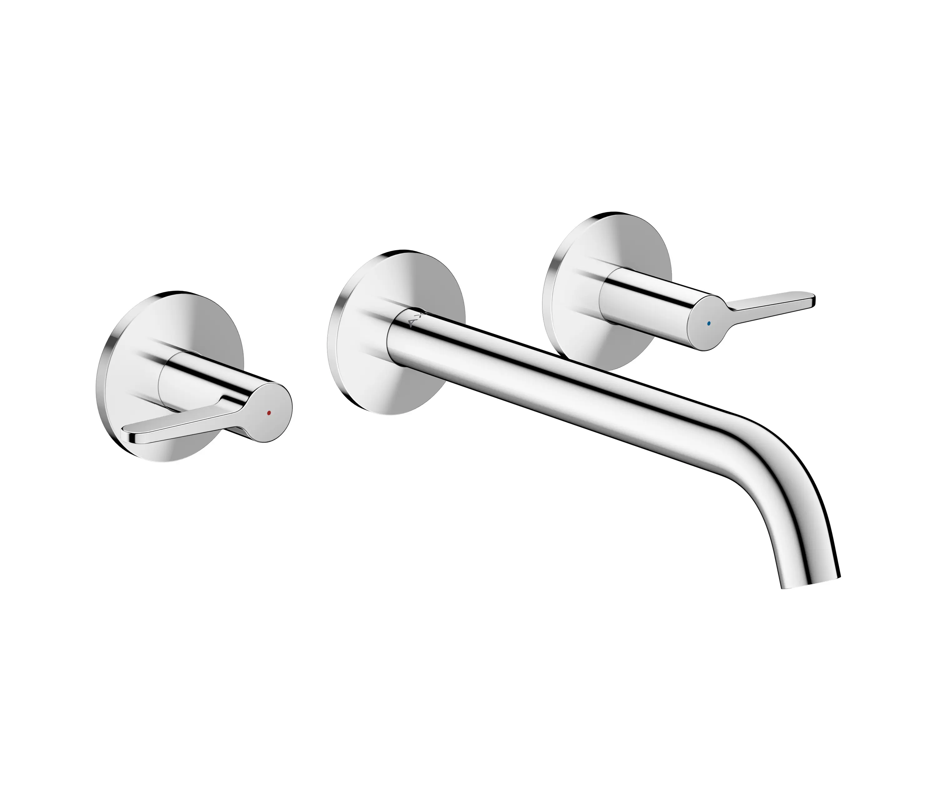 AXOR - AXOR One 3-hole basin mixer for concealed installation wall-mounted with spout 220 mm and lever handles