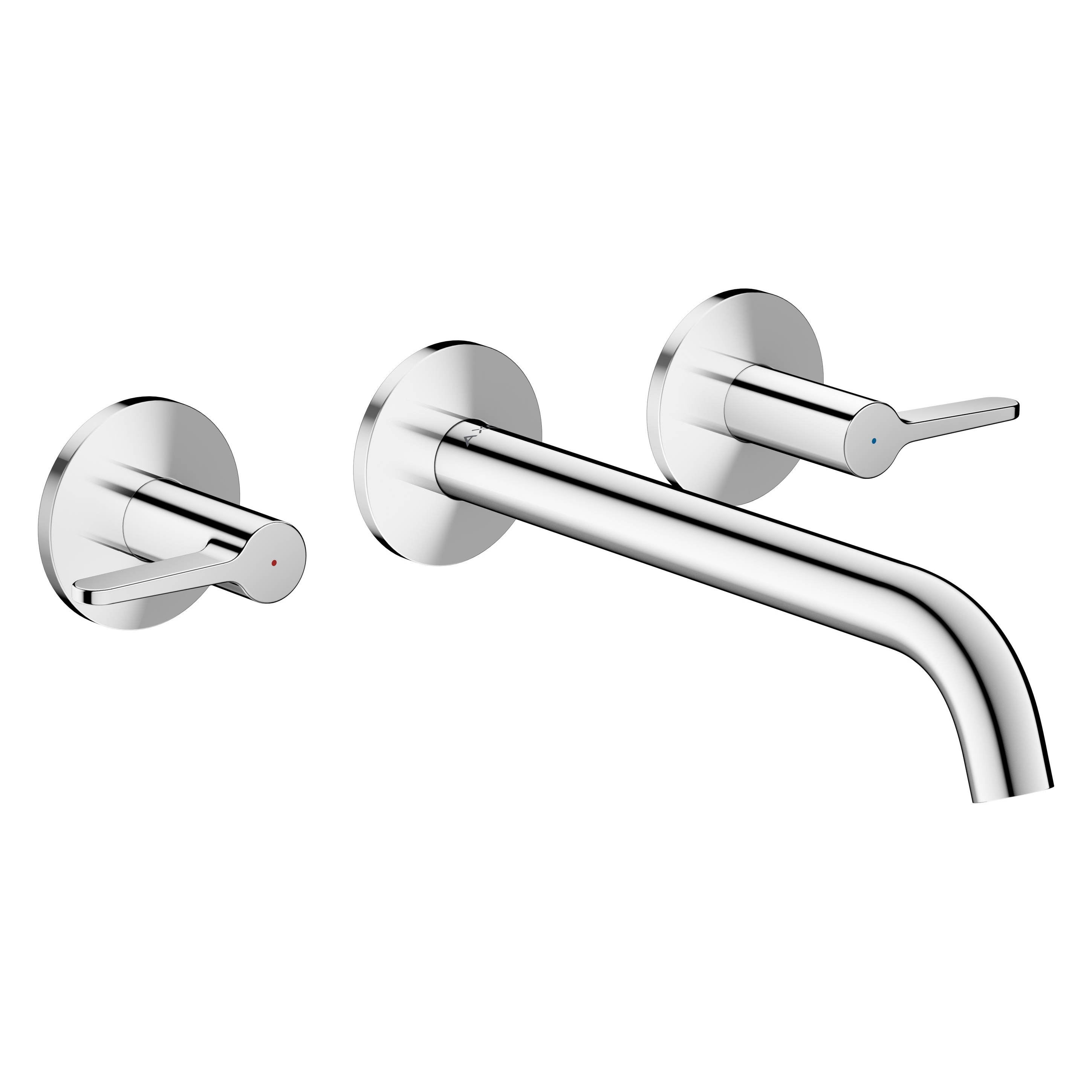 AXOR One 3-hole bath mixer for concealed installation wall-mounted with lever handles