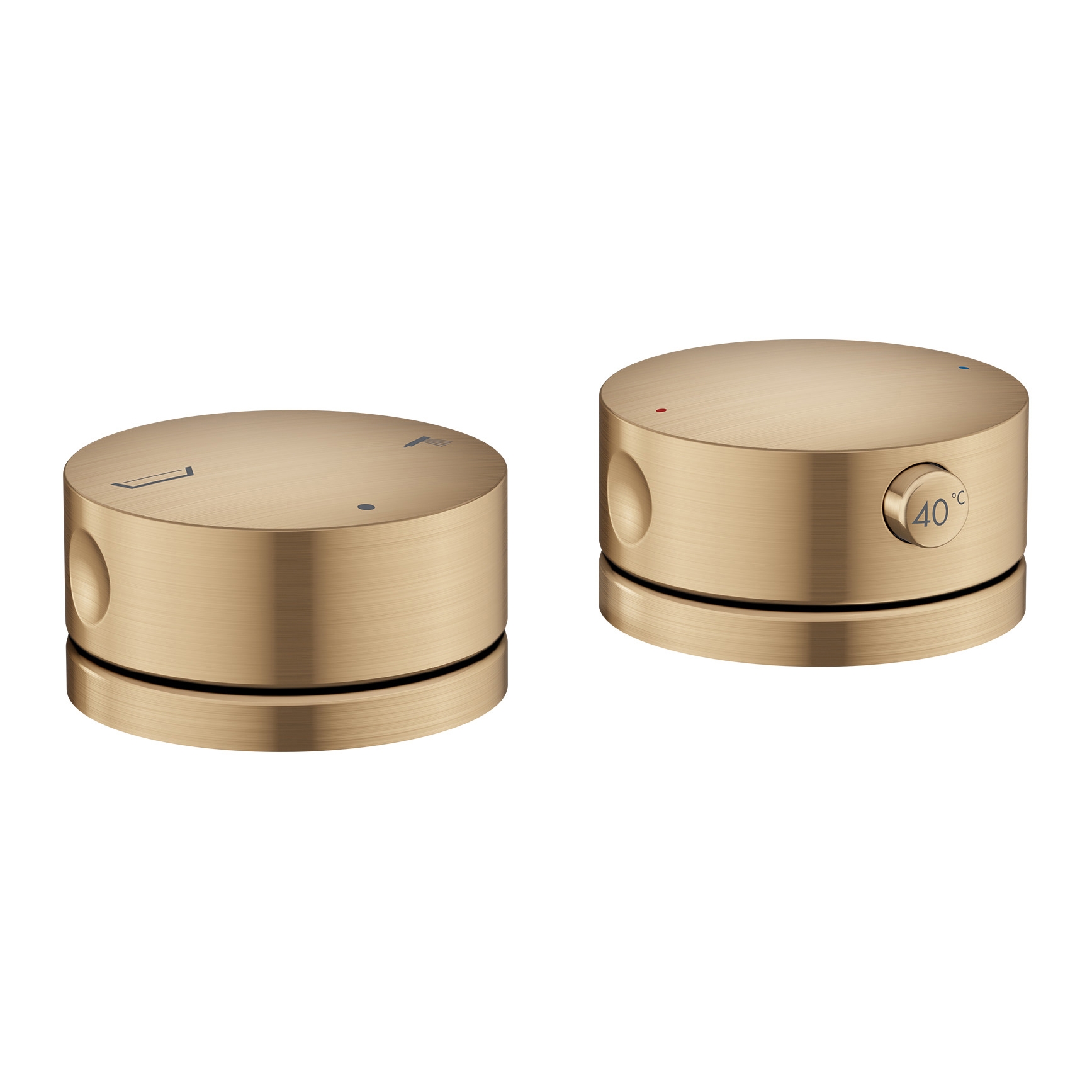 AXOR One Mezclador termostático de 2 agujeros para borde de bañera I Brushed Bronze