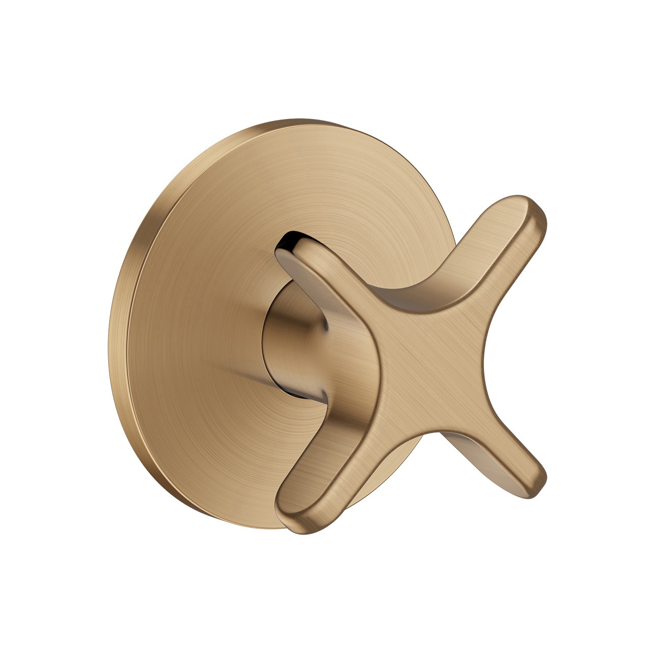 AXOR One Robinet d'arrêt encastré avec poignée croisillon I Brushed Bronze