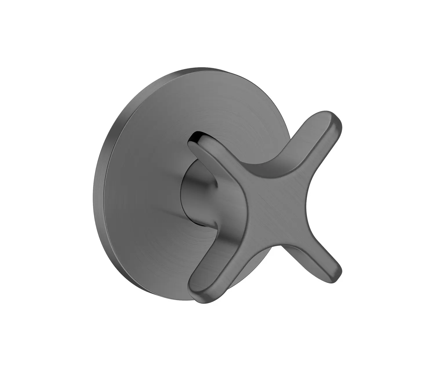 AXOR - AXOR One Shut-off valve for concealed installation with cross handle I Brushed Black Chrome