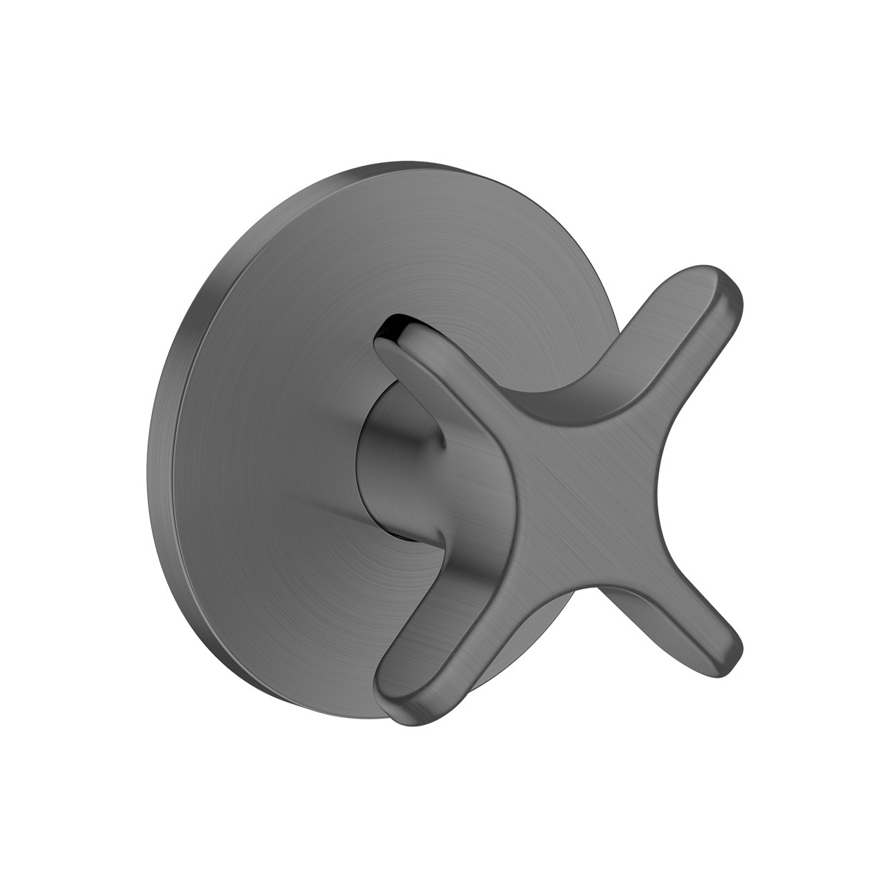 AXOR One Shut-off valve for concealed installation with cross handle I Brushed Black Chrome